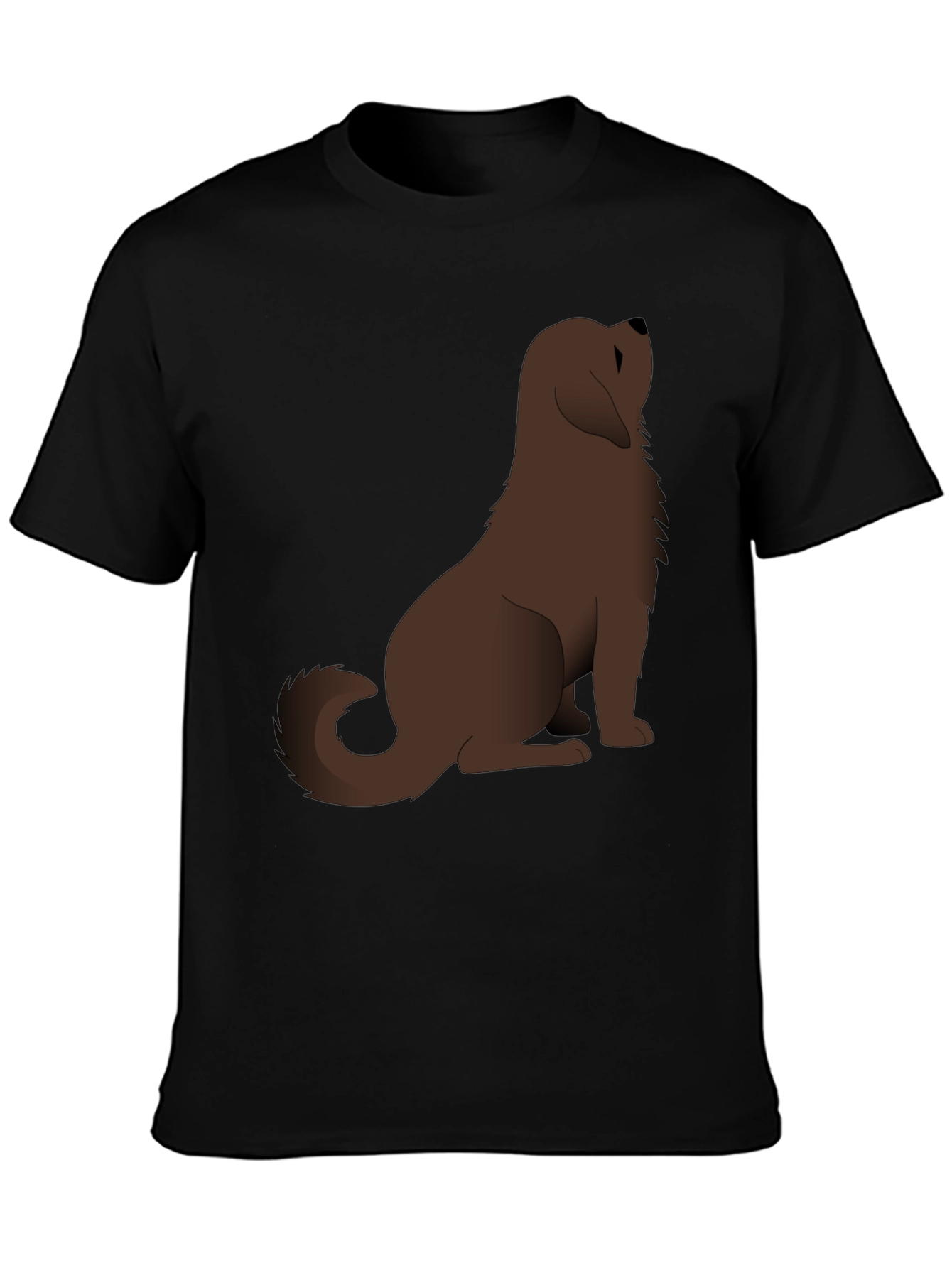 Dog Lovers Black Cotton Graphic Tee
