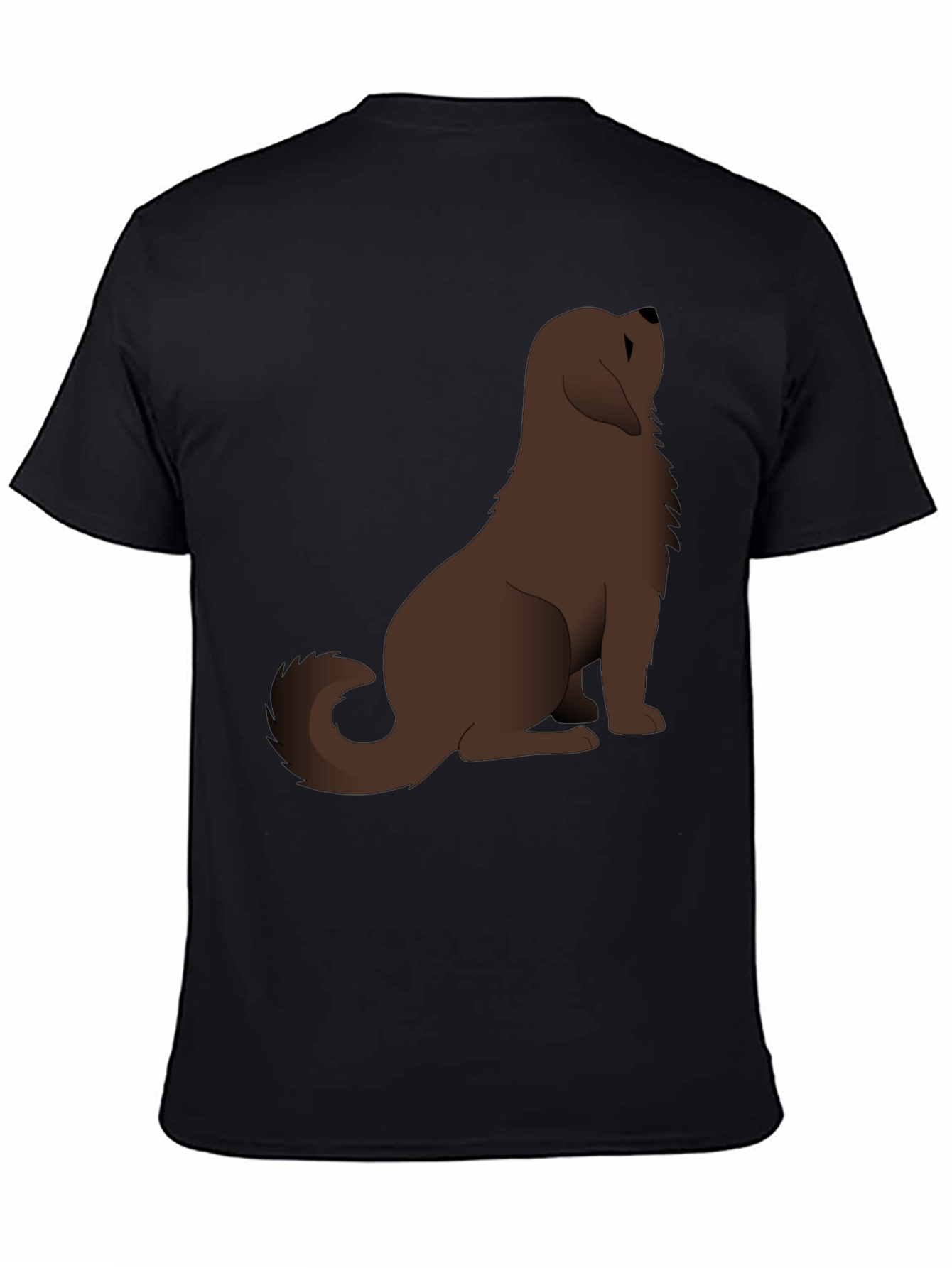 Dog Lovers Black Cotton Graphic Tee