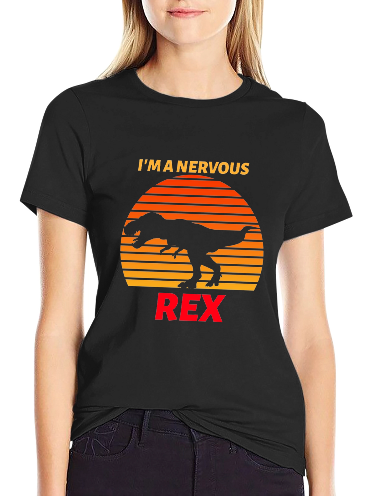 Nervous Rex T-Shirt Dinosaur Graphic Tee