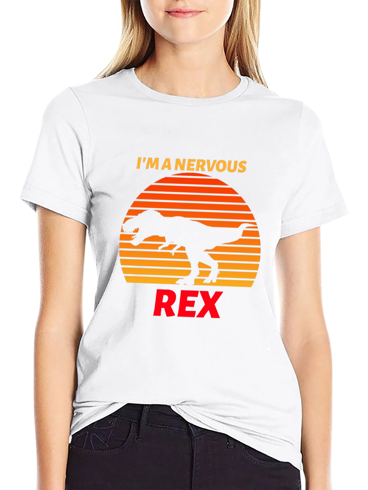 Nervous Rex T-Shirt Dinosaur Graphic Tee