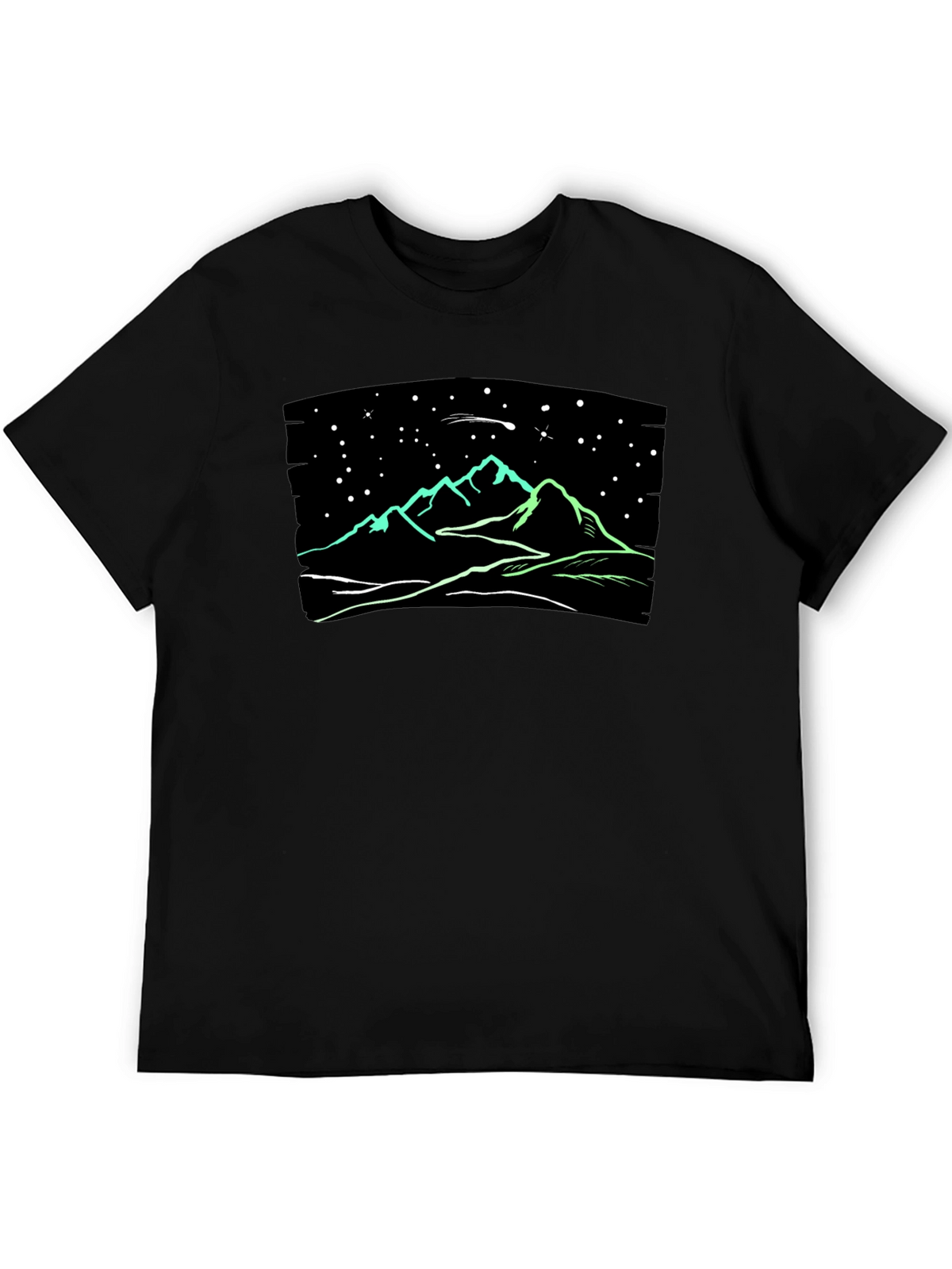 Night Sky Mountain T-Shirt - Glow in the Dark