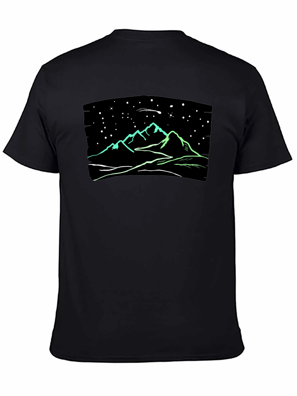 Night Sky Mountain T-Shirt - Glow in the Dark