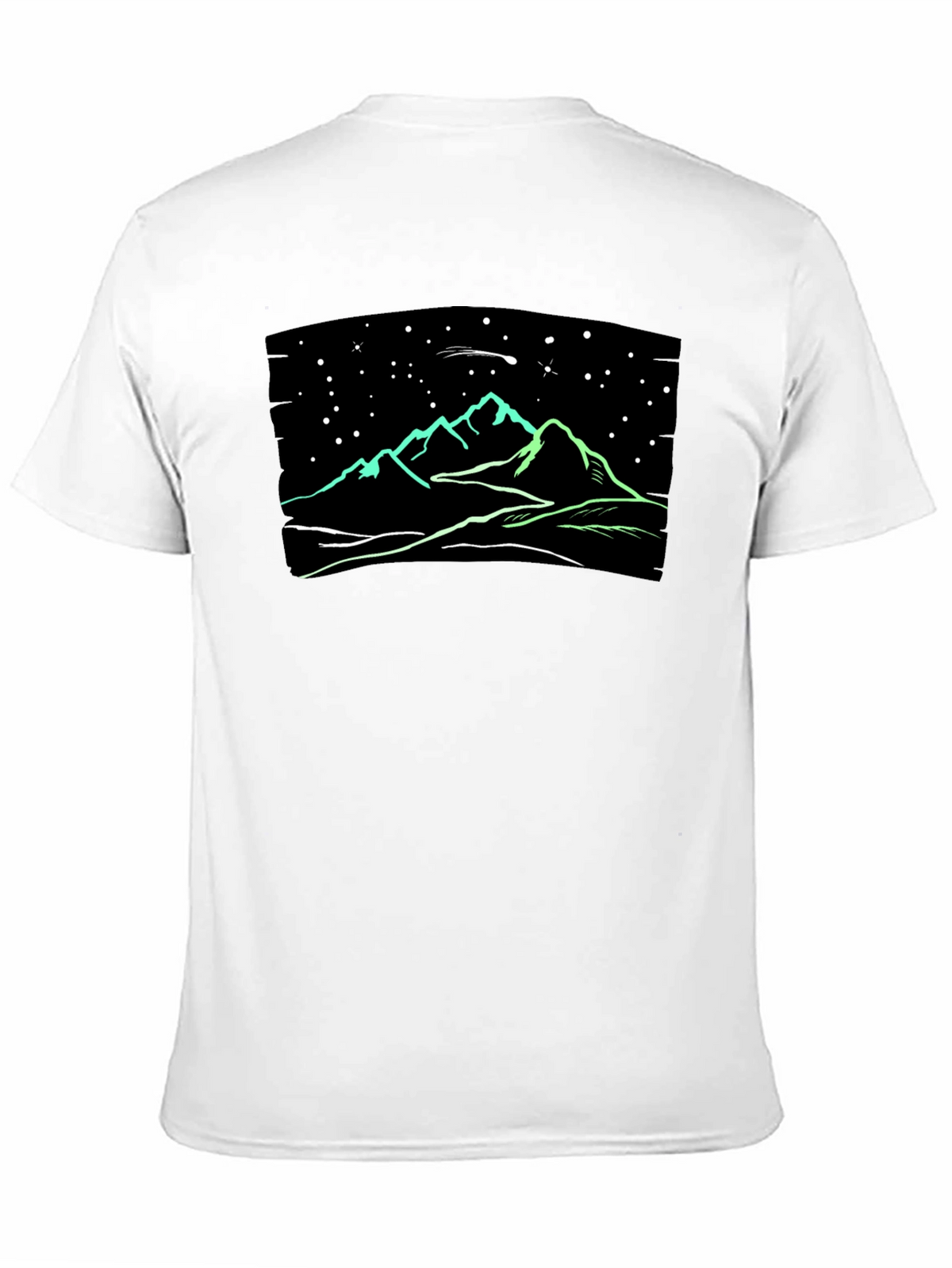 Night Sky Mountain T-Shirt - Glow in the Dark