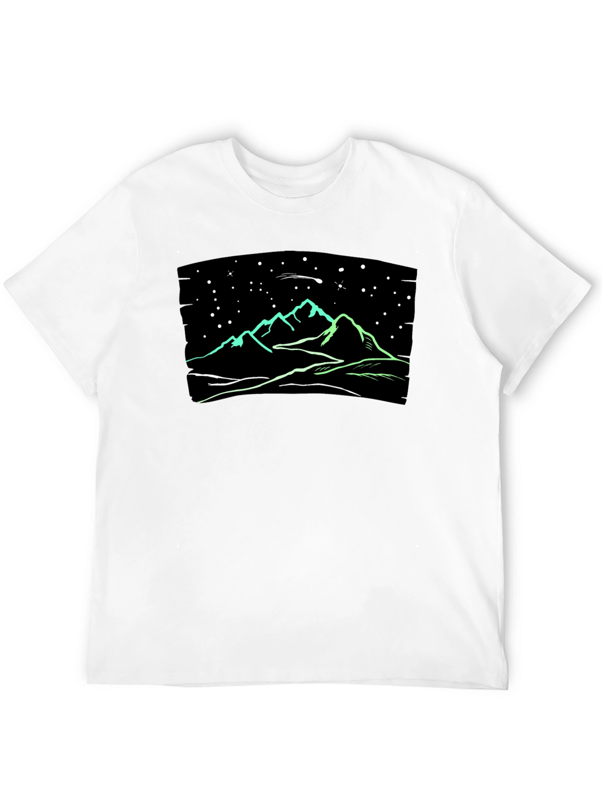 Night Sky Mountain T-Shirt - Glow in the Dark