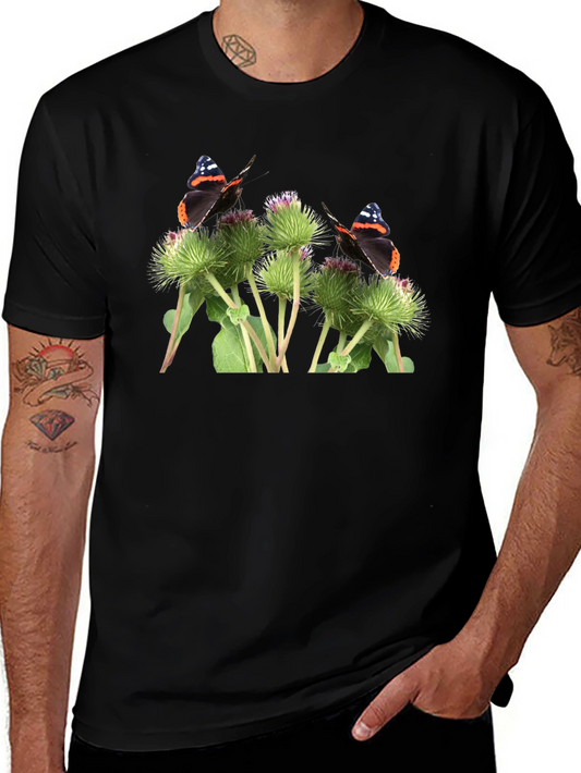 Butterfly and Burdock T-Shirt - Nature Graphic Tee