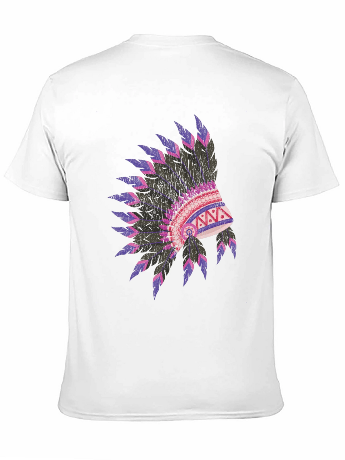Native American Headdress Graphic Black T-Shirt
