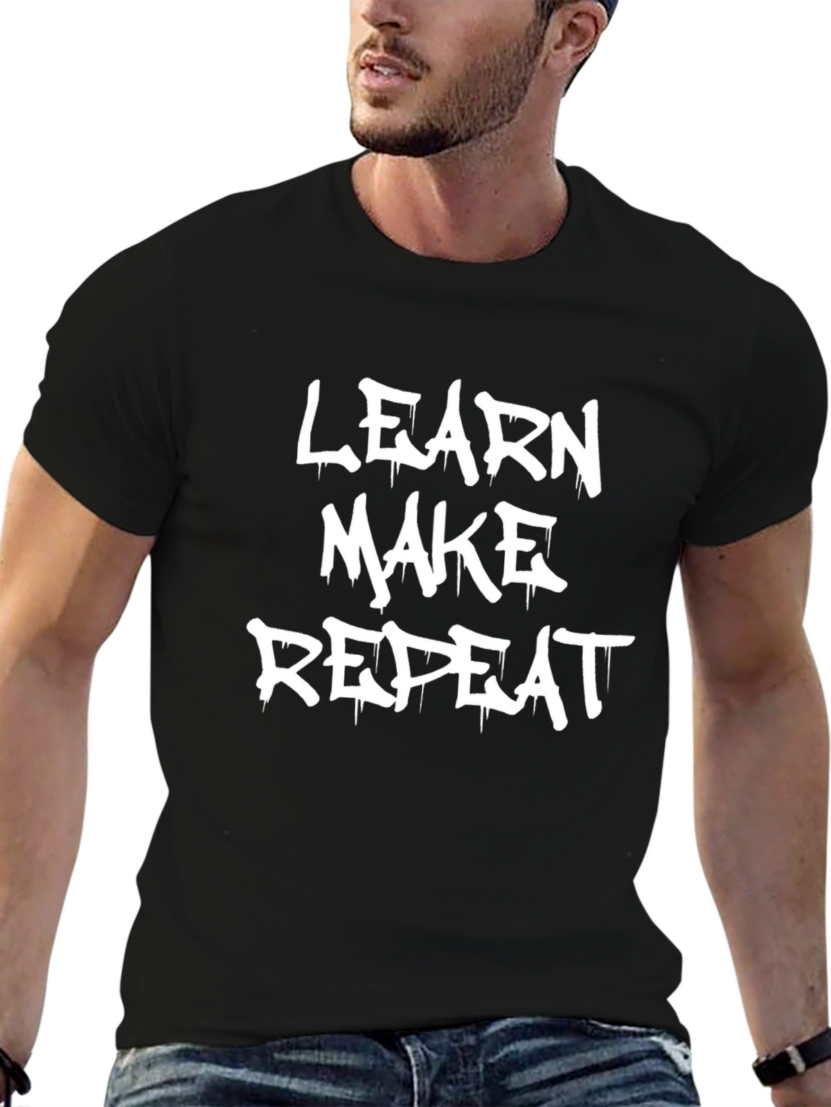 Learn Make Repeat Graphic T-Shirt