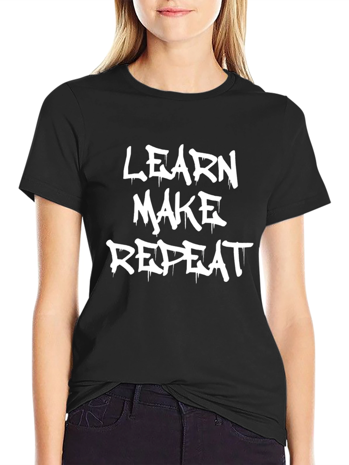 Learn Make Repeat Graphic T-Shirt