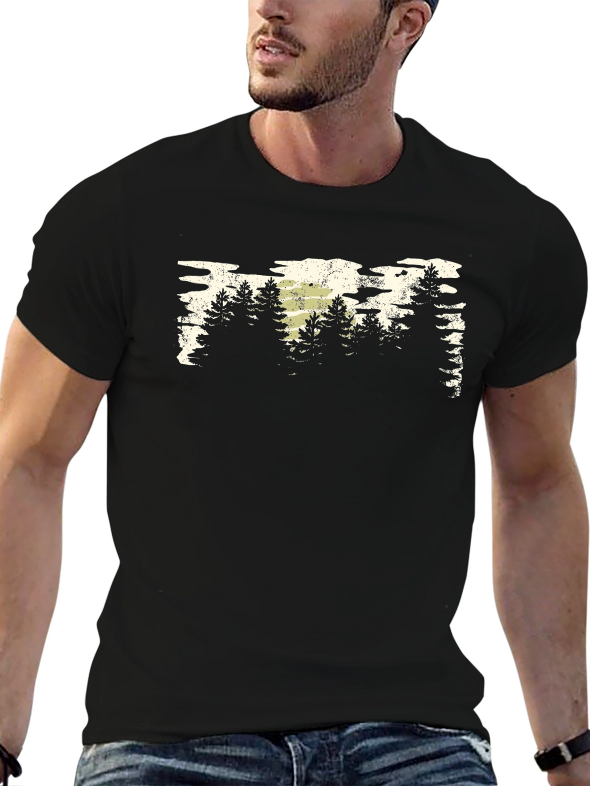 Mens Black Forest Graphic Tee