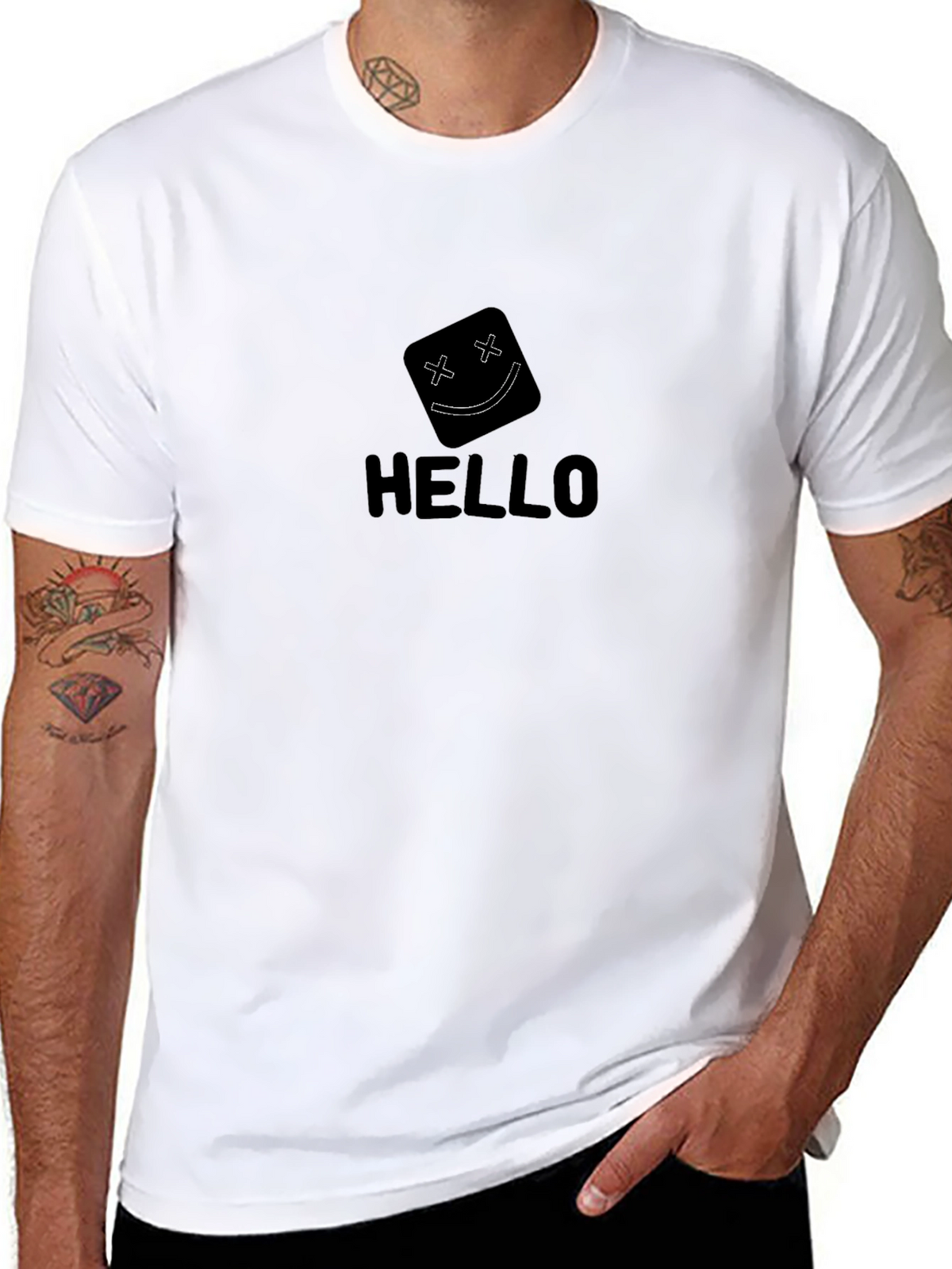 Smiley Face T-Shirt - Black