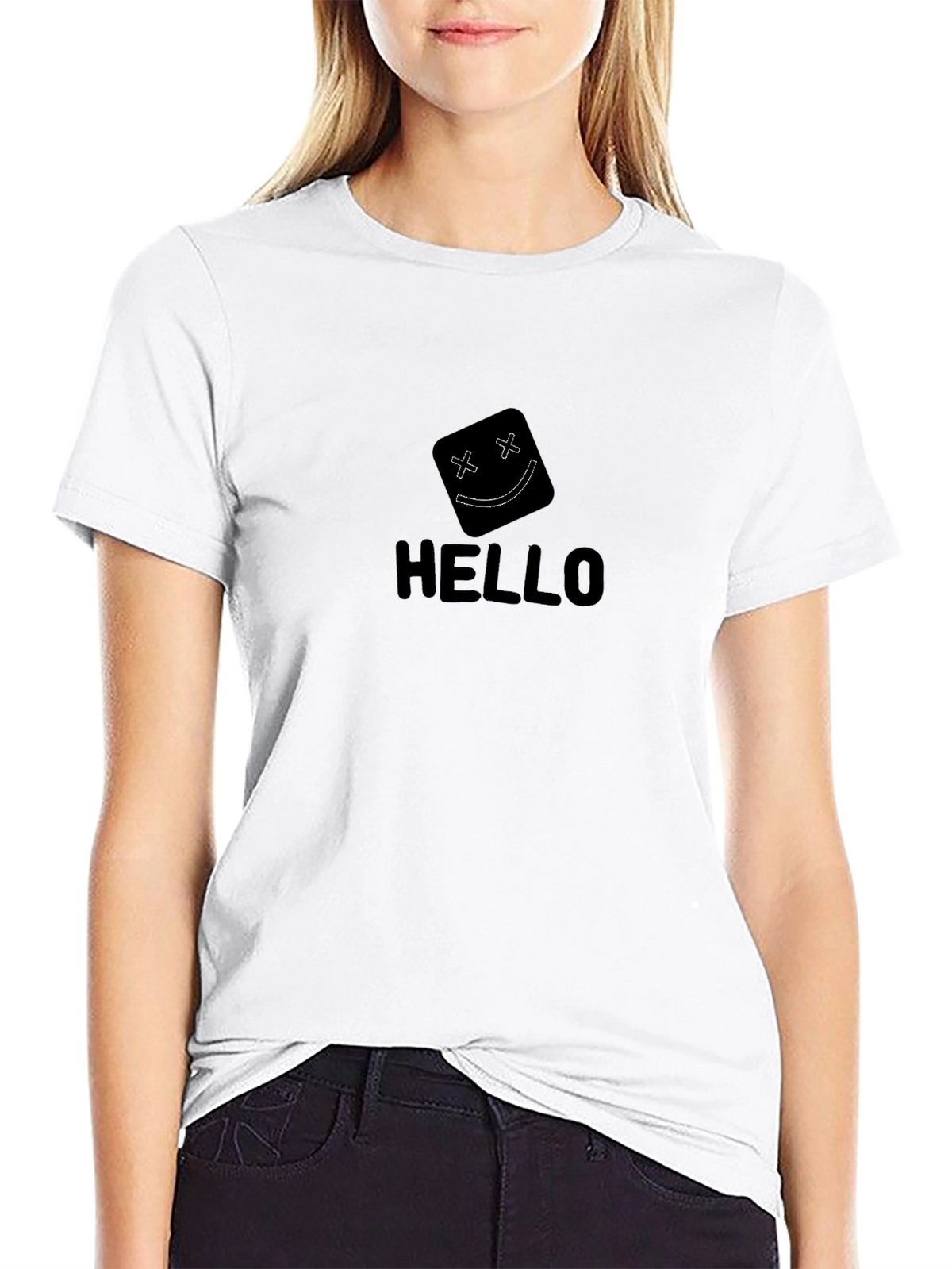 Smiley Face T-Shirt - Black
