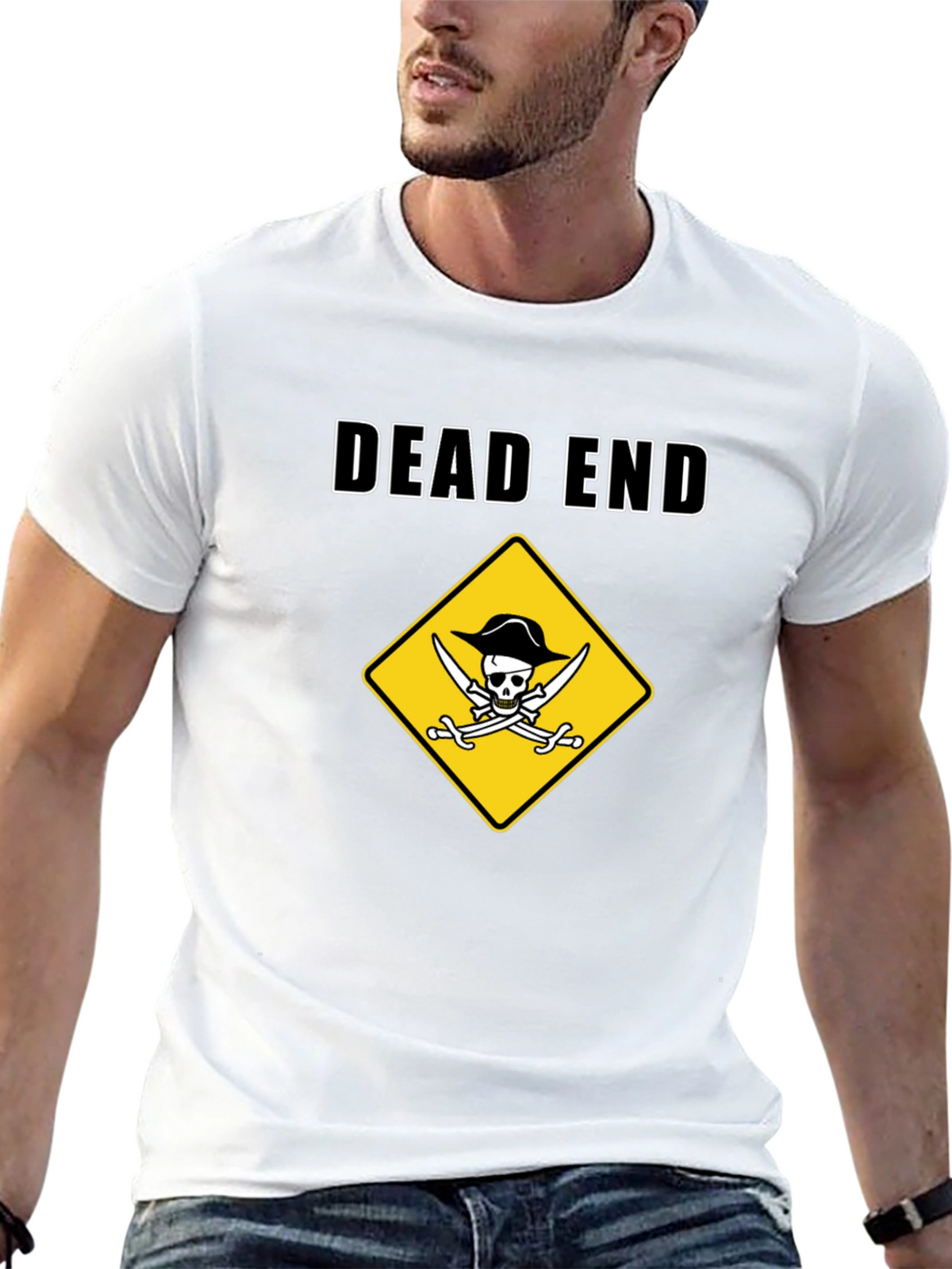 Dead End Pirate Graphic T-Shirt - Humor Tee