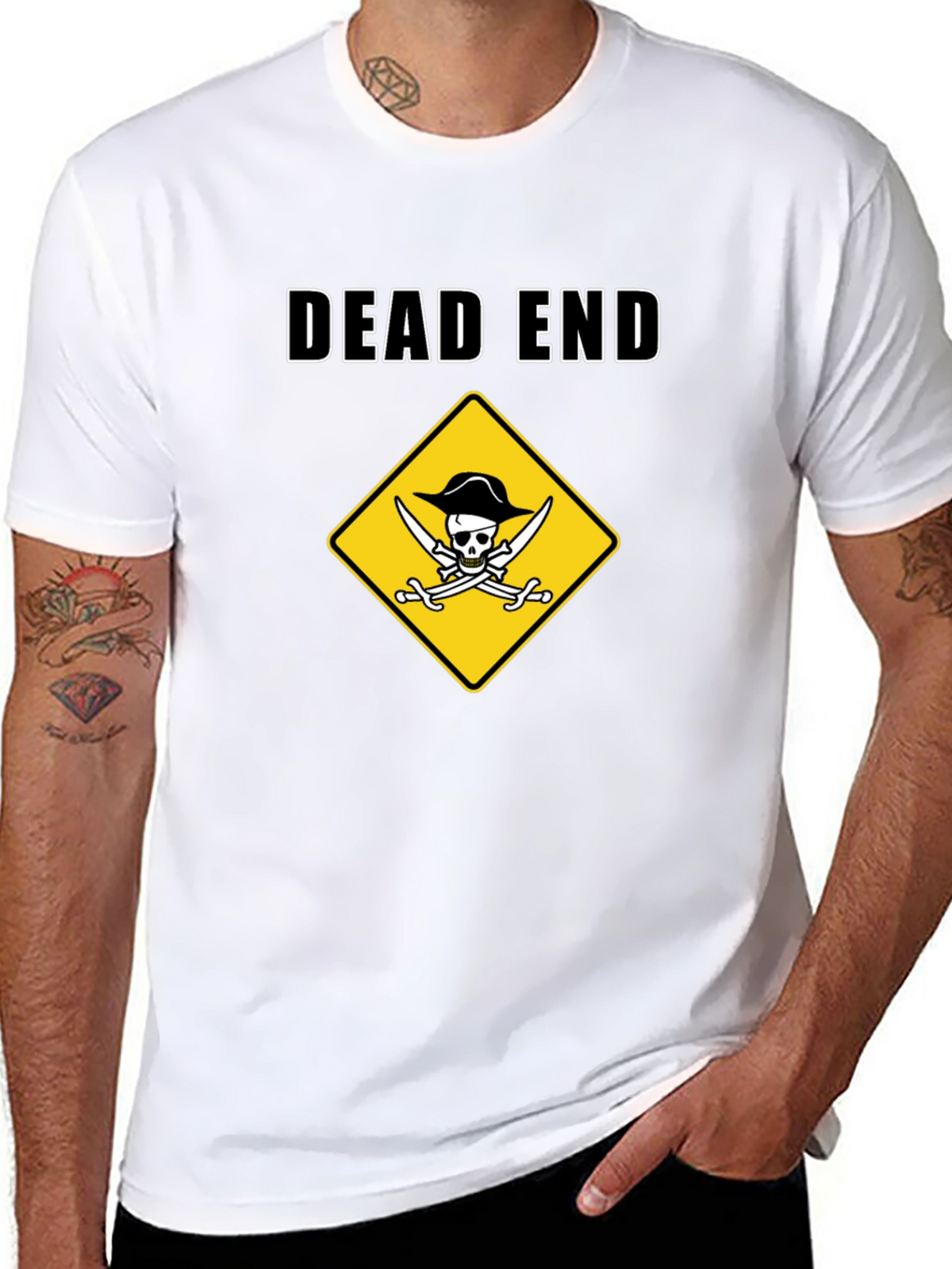 Dead End Pirate Graphic T-Shirt - Humor Tee