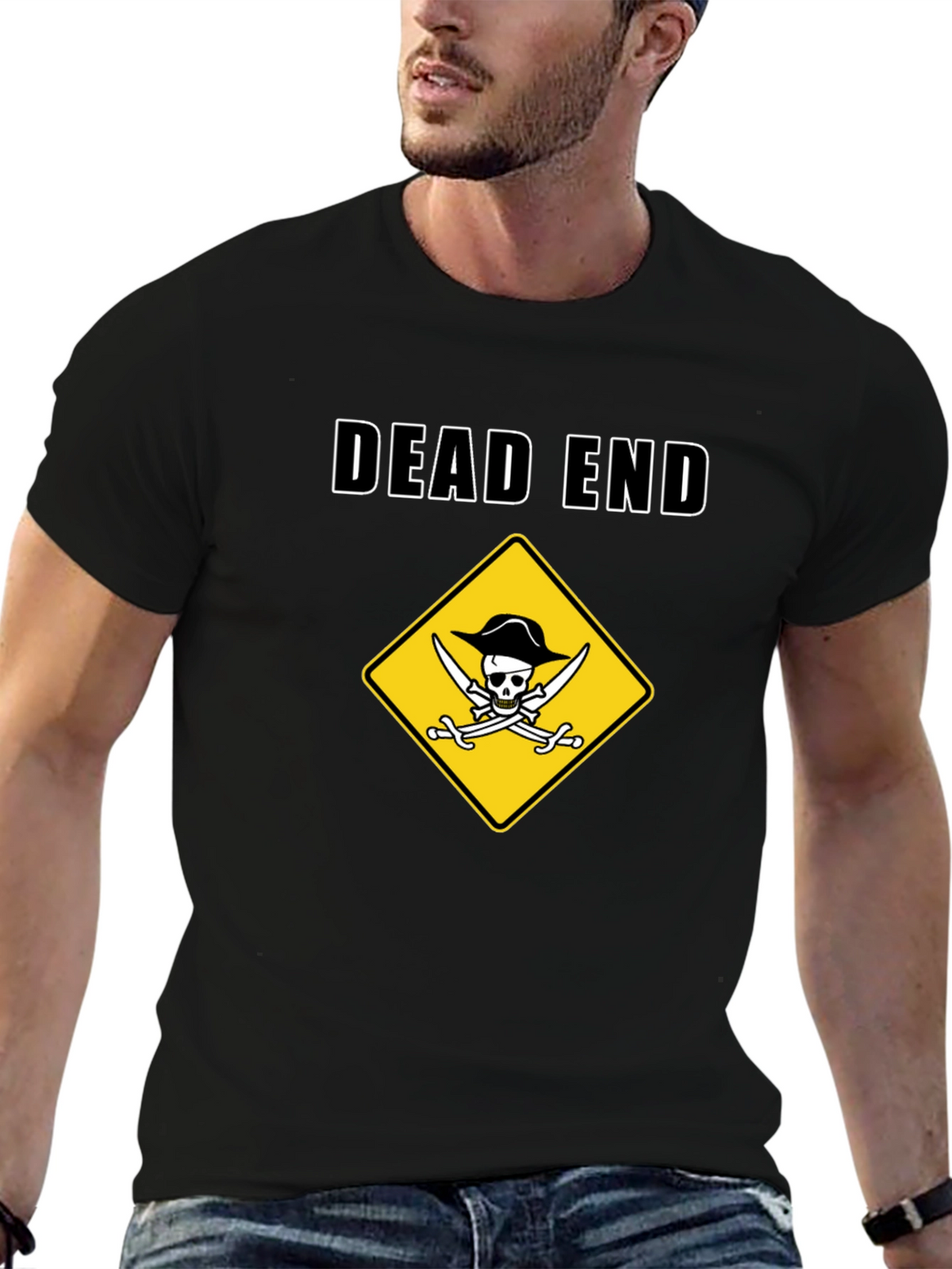 Dead End Pirate Graphic T-Shirt - Humor Tee