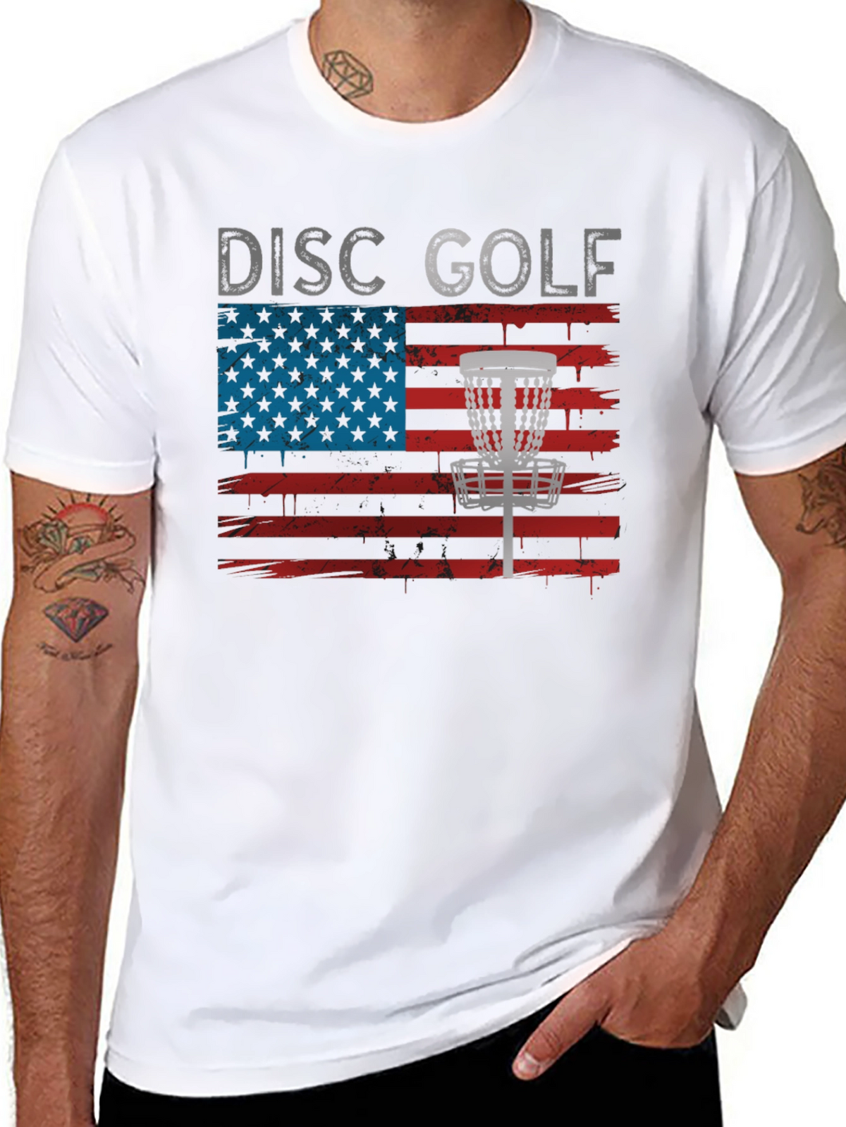 Patriotic Disc Golf Tee