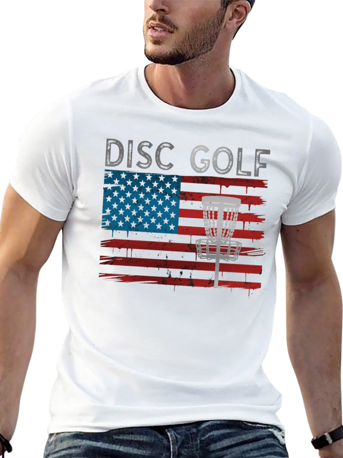 Patriotic Disc Golf Tee