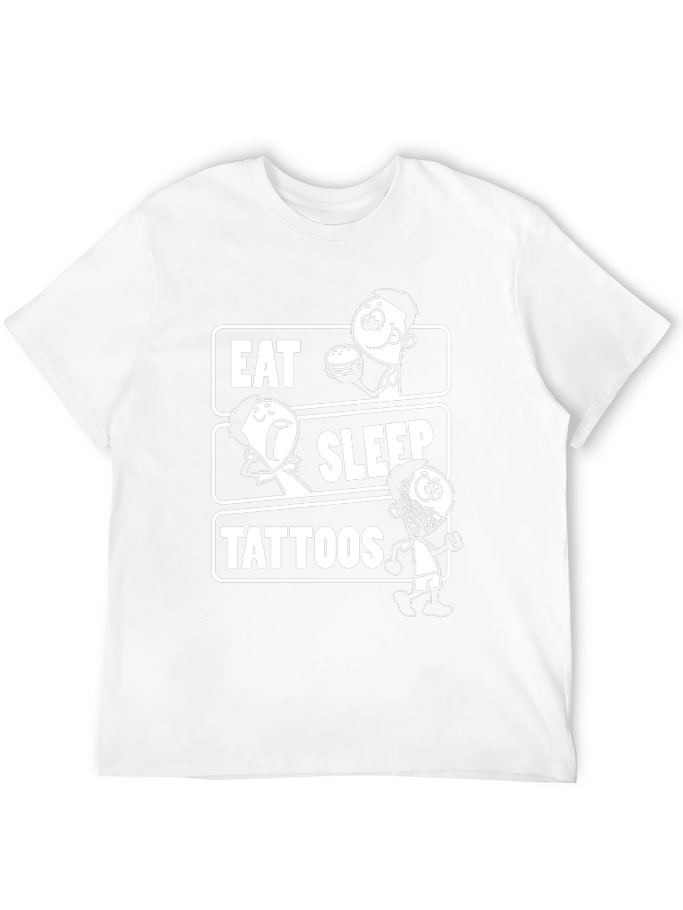 Eat Sleep Tattoos Black Graphic Tee Shirt