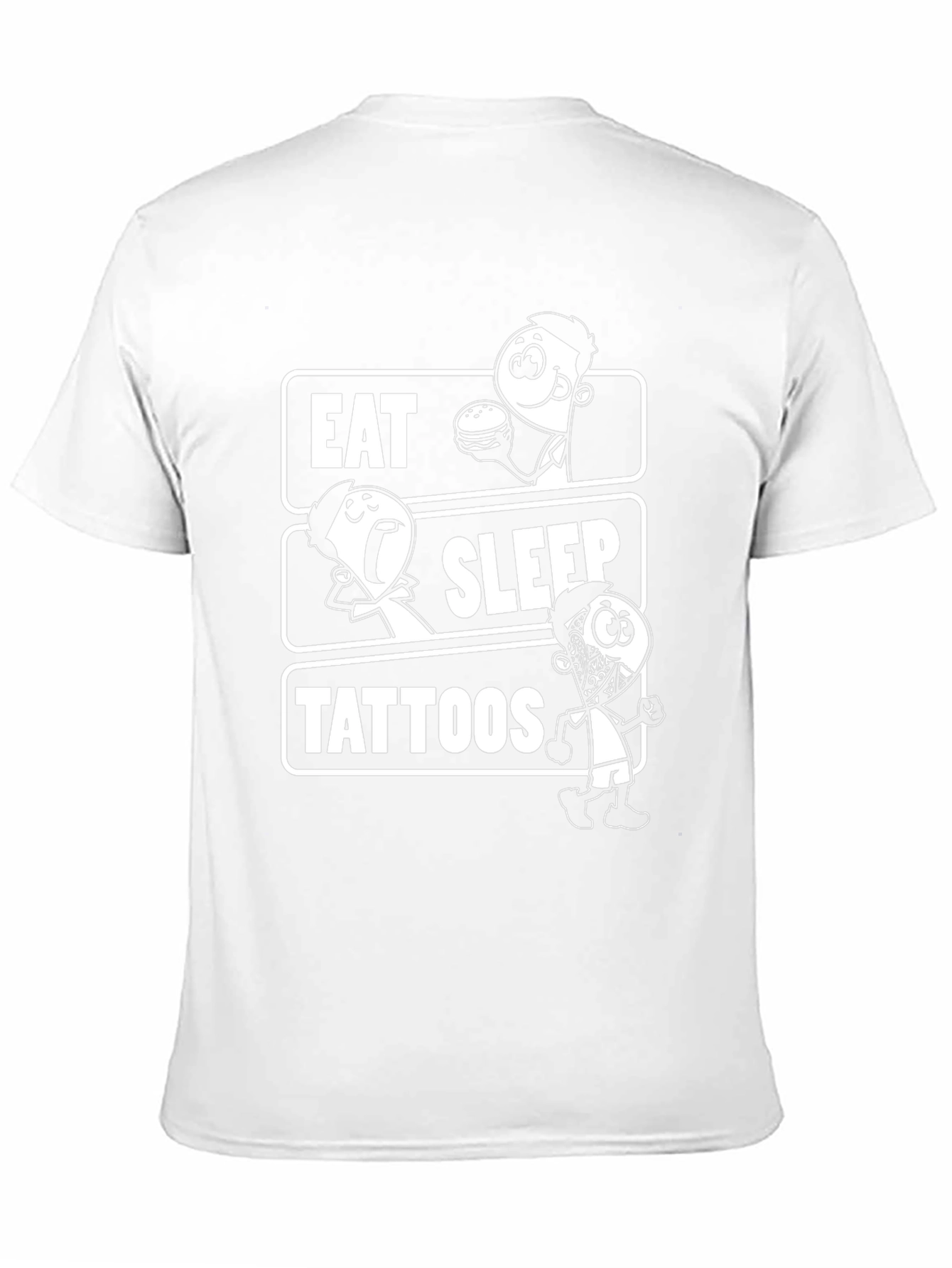 Eat Sleep Tattoos Black Graphic Tee Shirt