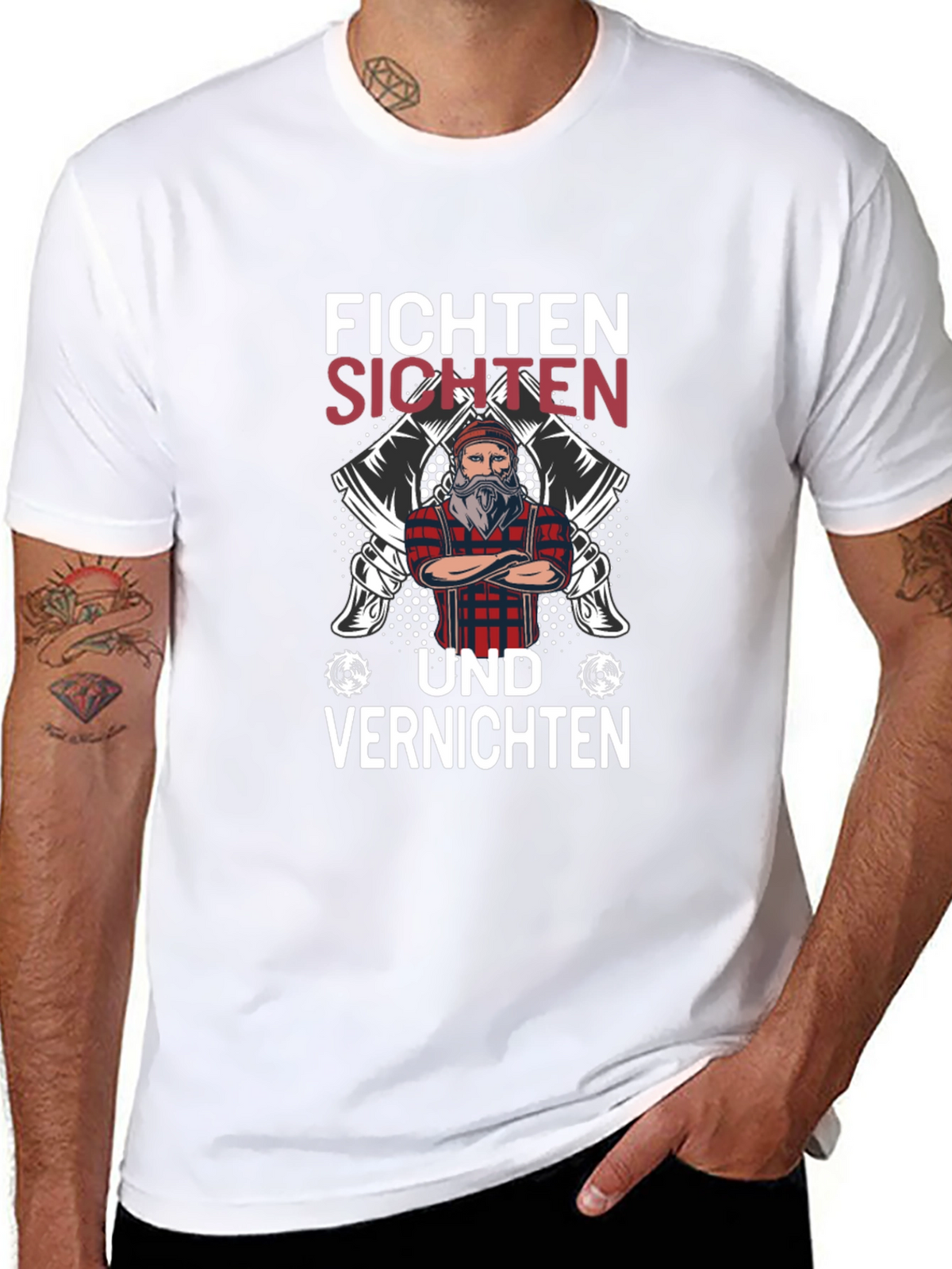 Fichten Sichten und Vernichten Graphic Tee