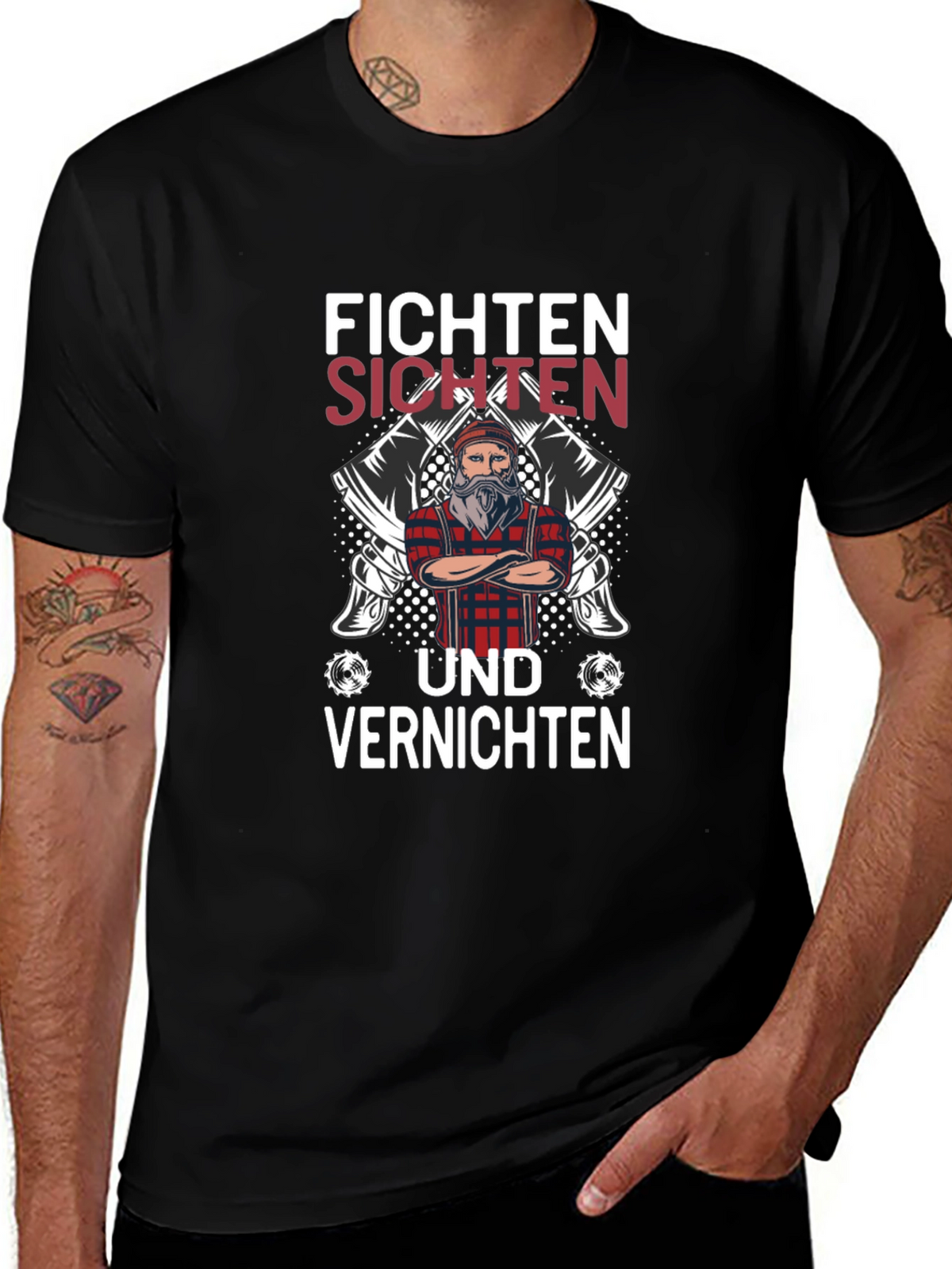 Fichten Sichten und Vernichten Graphic Tee
