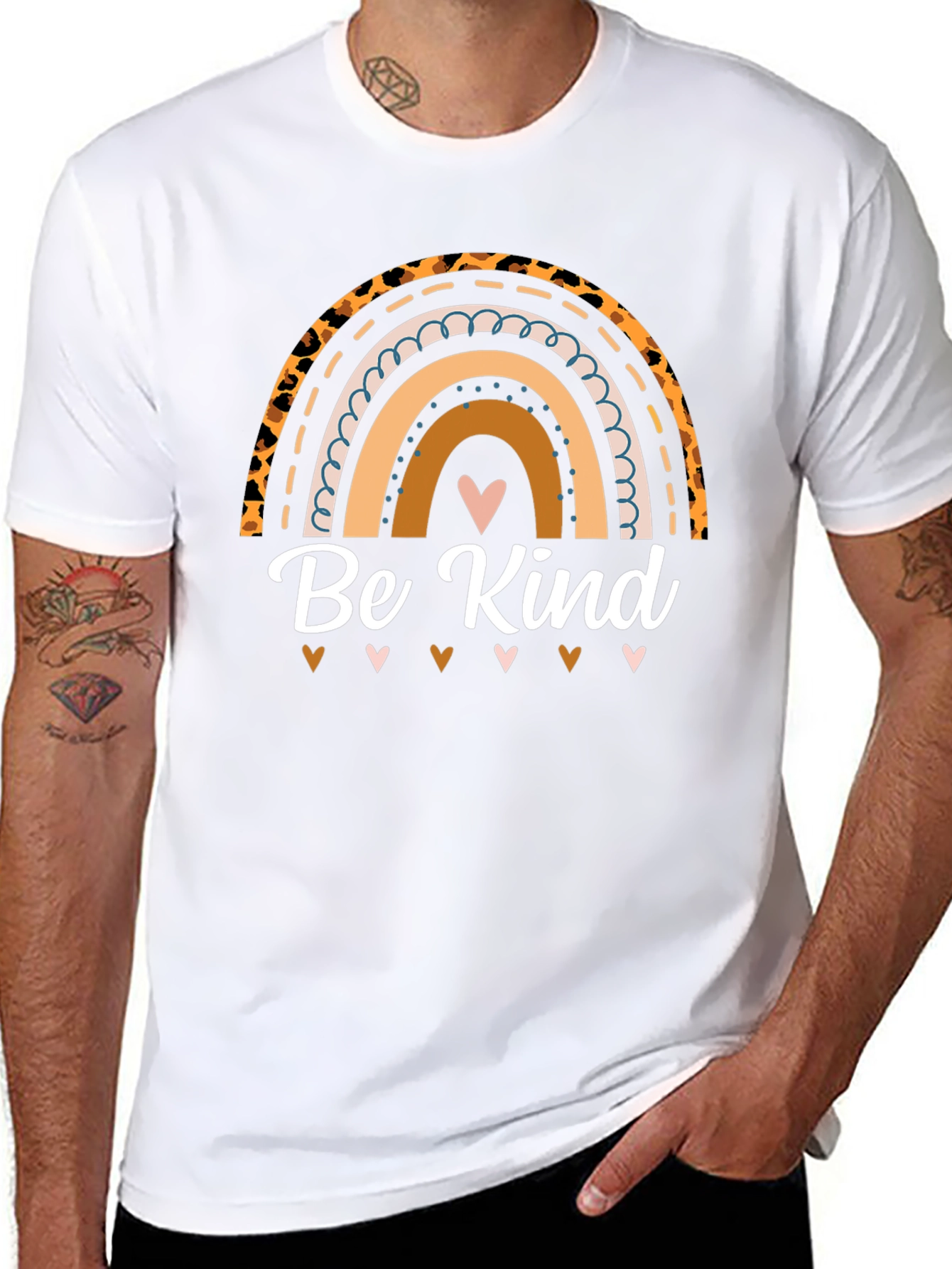 Be Kind Rainbow Graphic T-Shirt