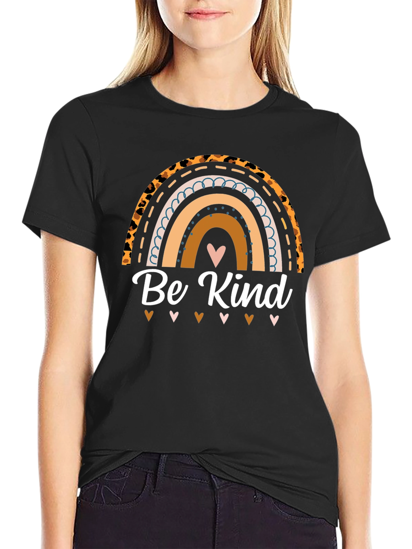 Be Kind Rainbow Graphic T-Shirt
