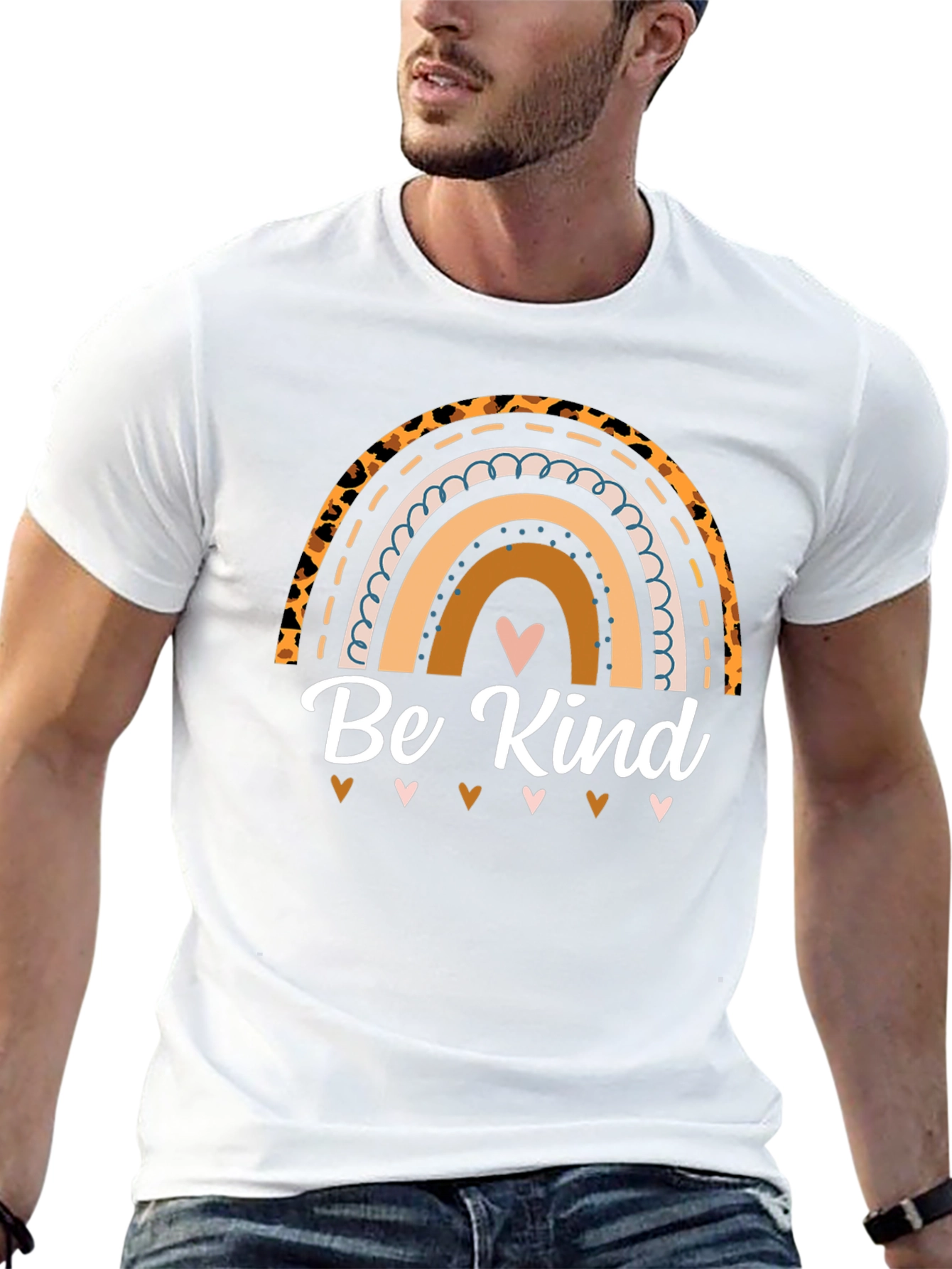 Be Kind Rainbow Graphic T-Shirt