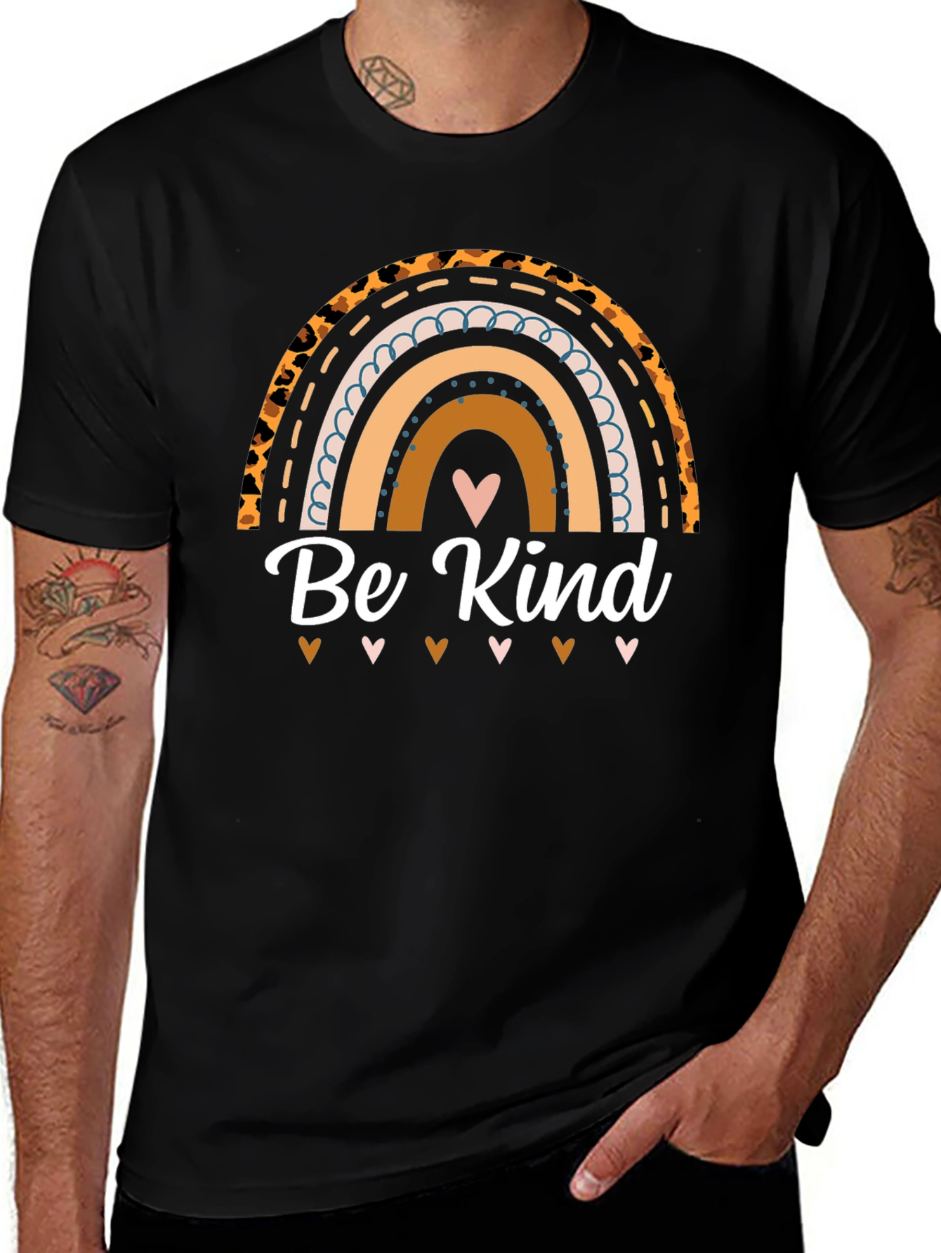 Be Kind Rainbow Graphic T-Shirt