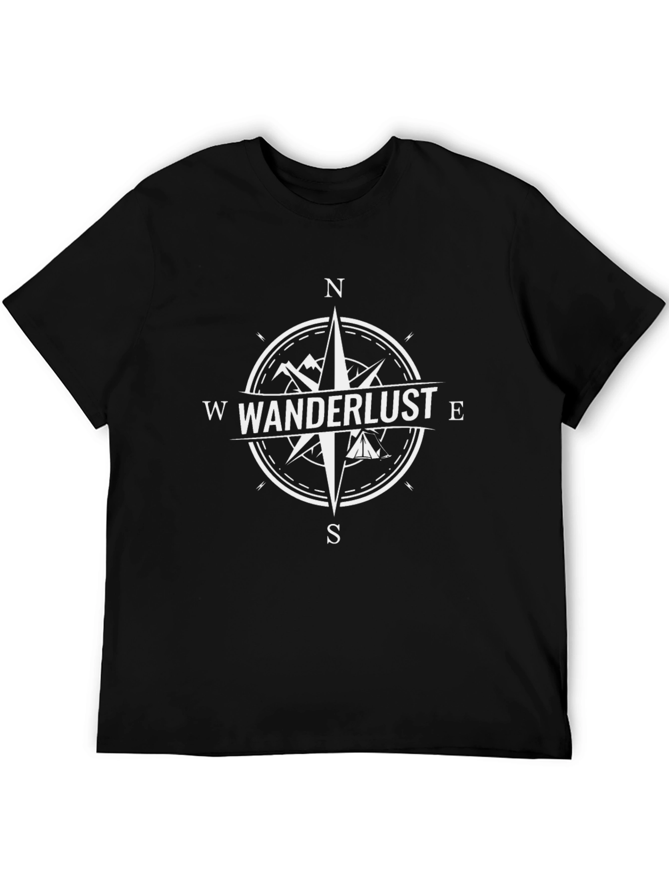Wanderlust Compass Graphic Tee - Black