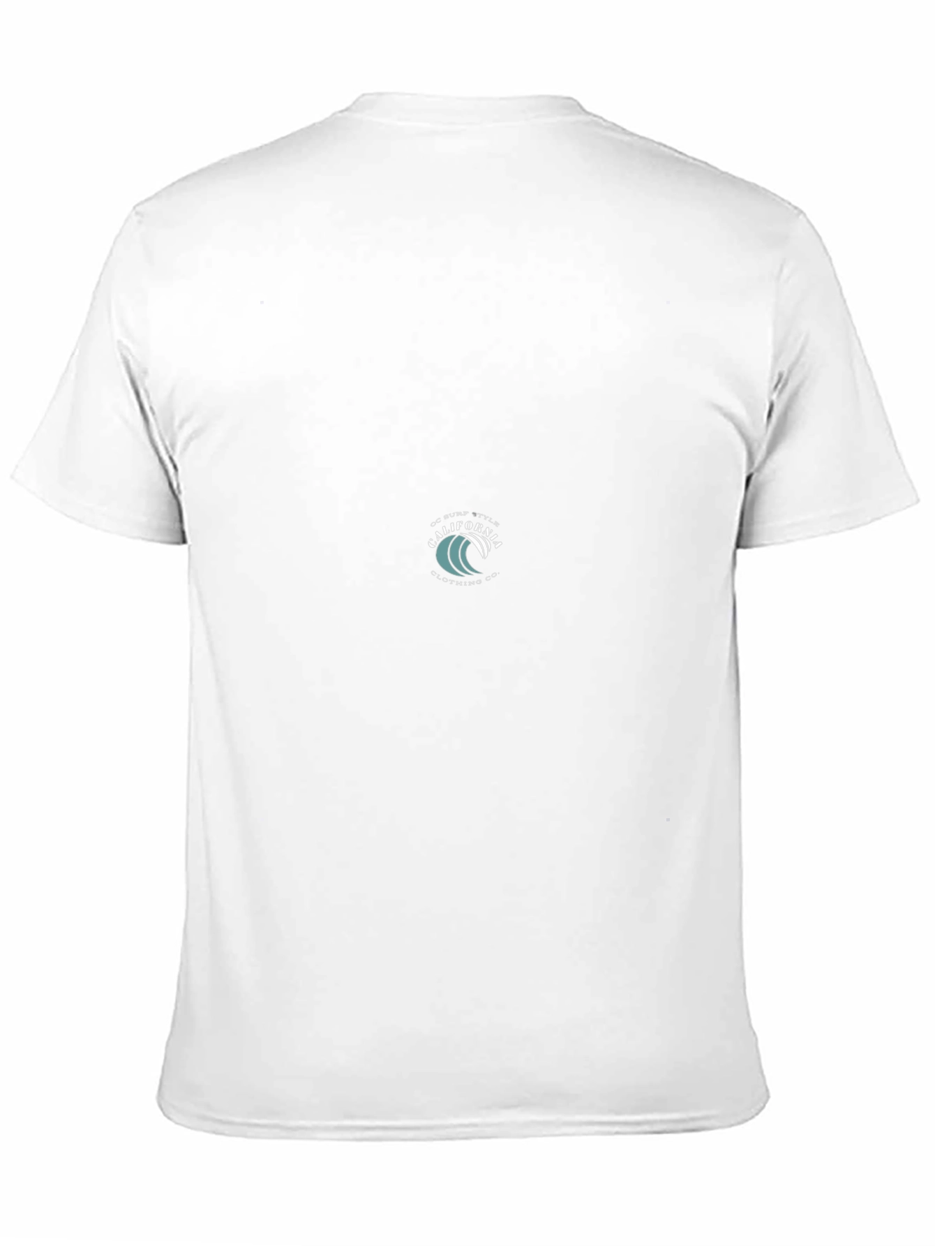 Black Crew Neck T-Shirt with Wave Logo