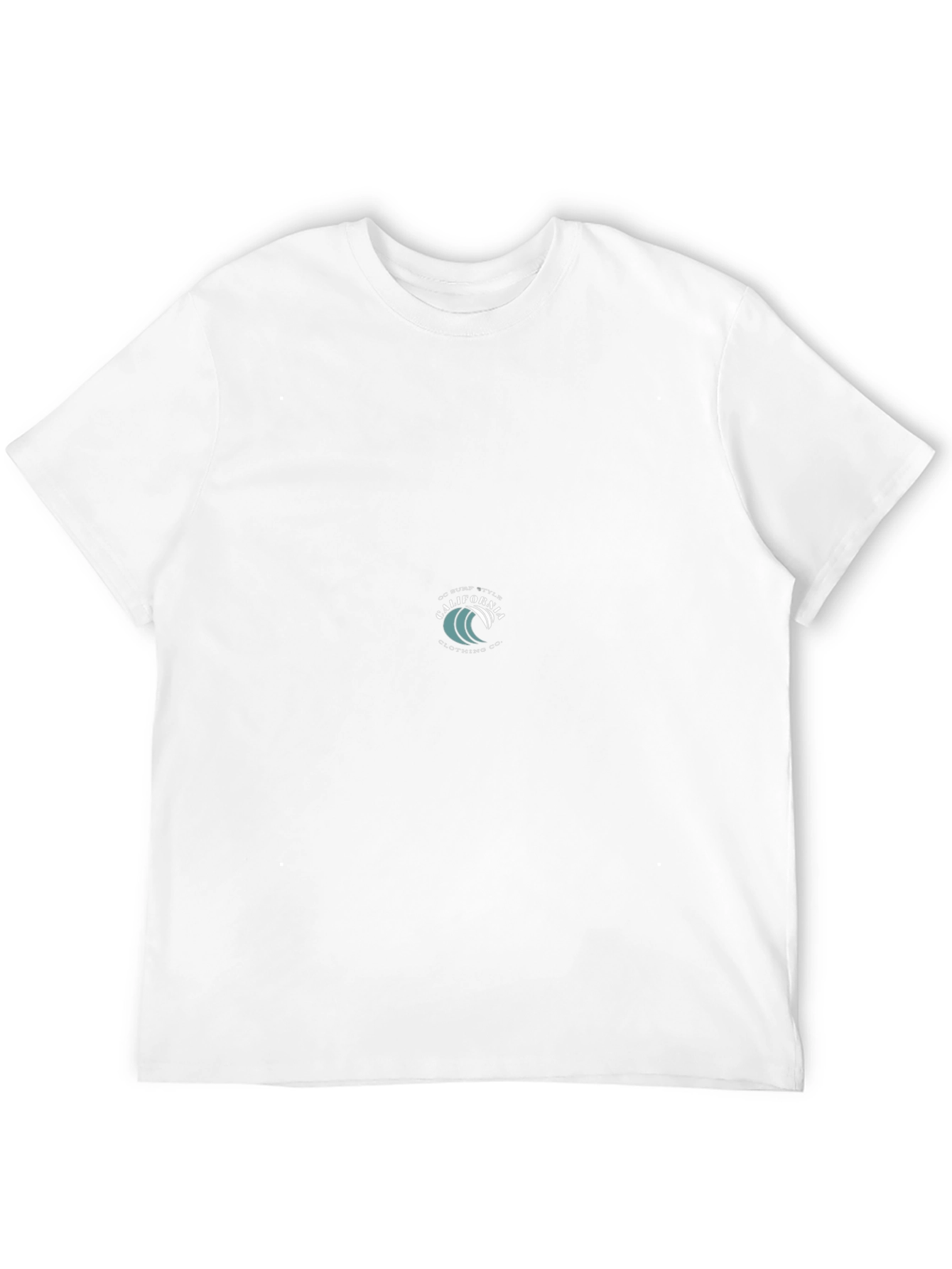 Black Crew Neck T-Shirt with Wave Logo