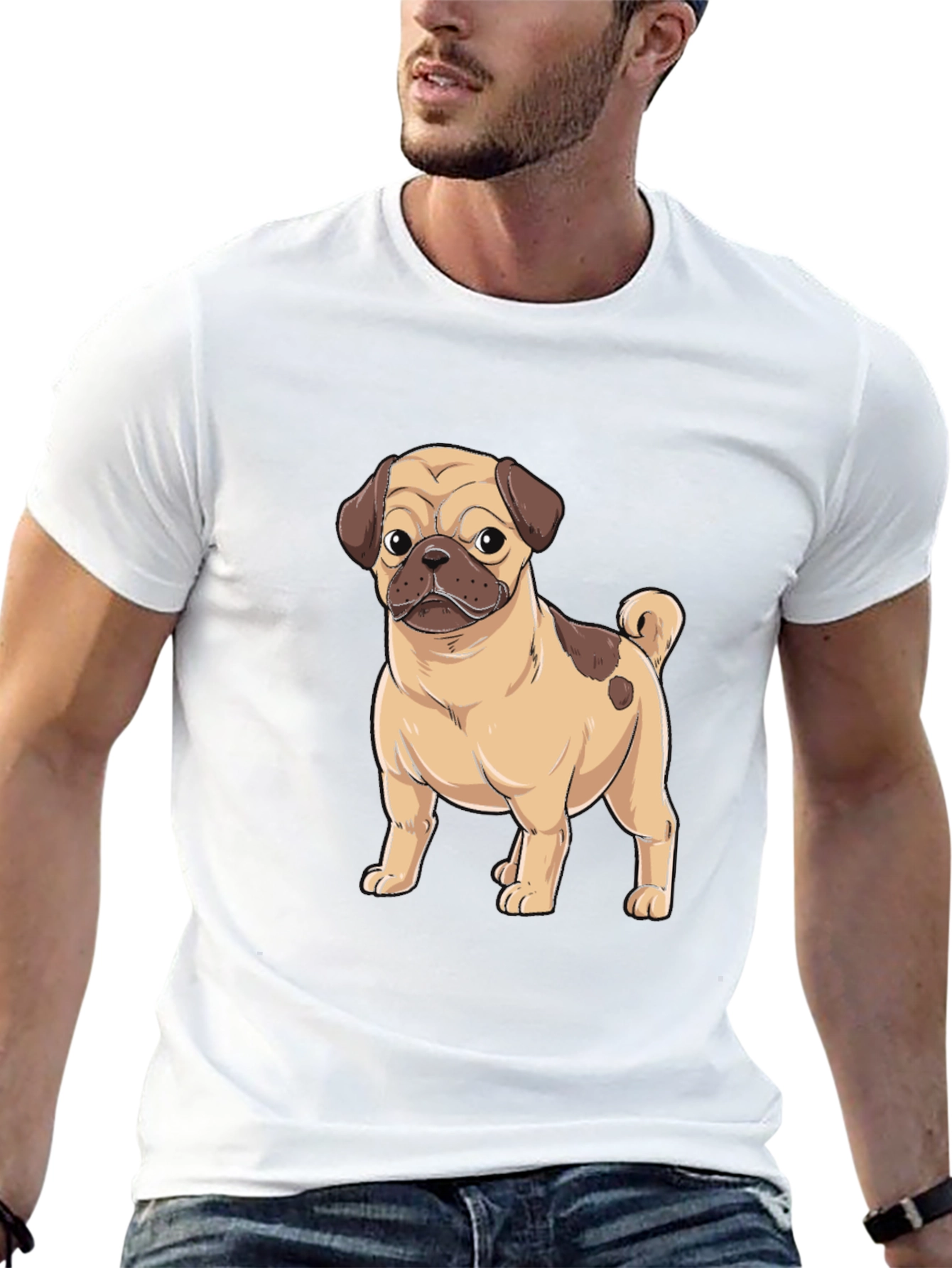 Pug Graphic Black T-Shirt