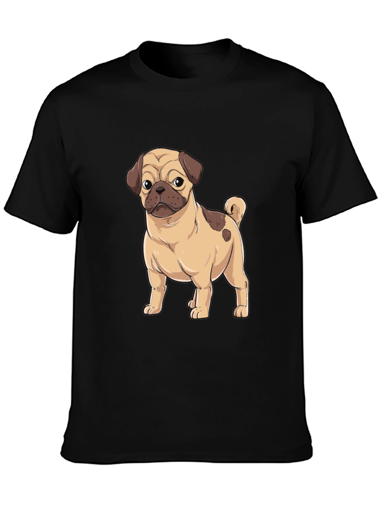 Pug Graphic Black T-Shirt