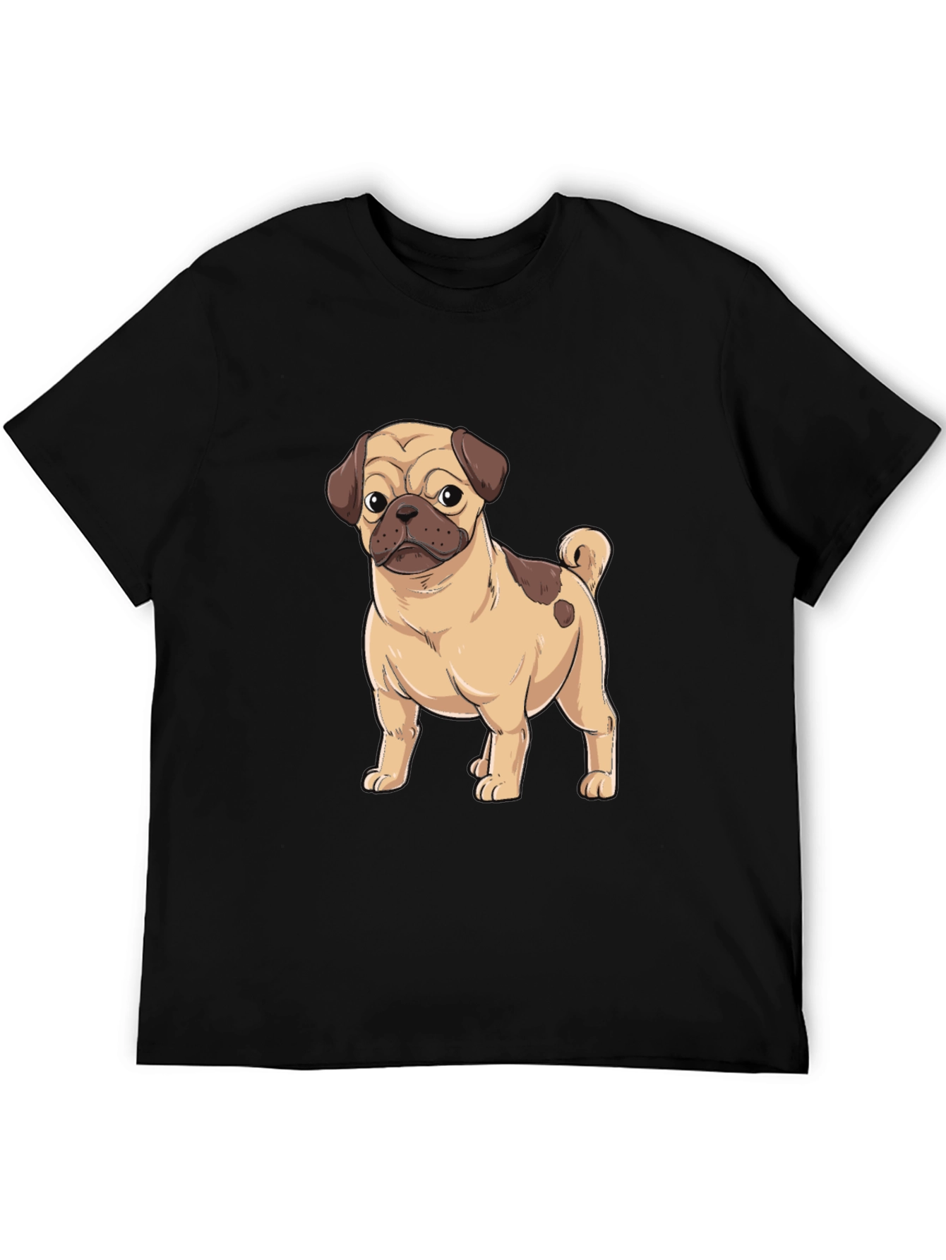 Pug Graphic Black T-Shirt