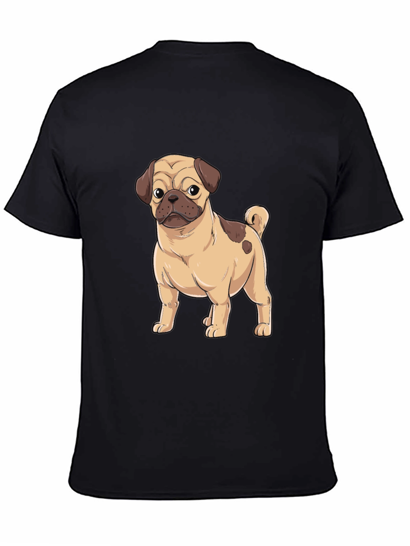 Pug Graphic Black T-Shirt