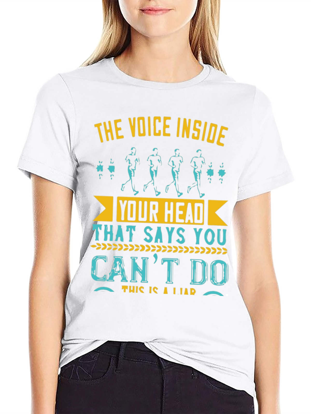 Motivational Running T-Shirt: The Voice Inside