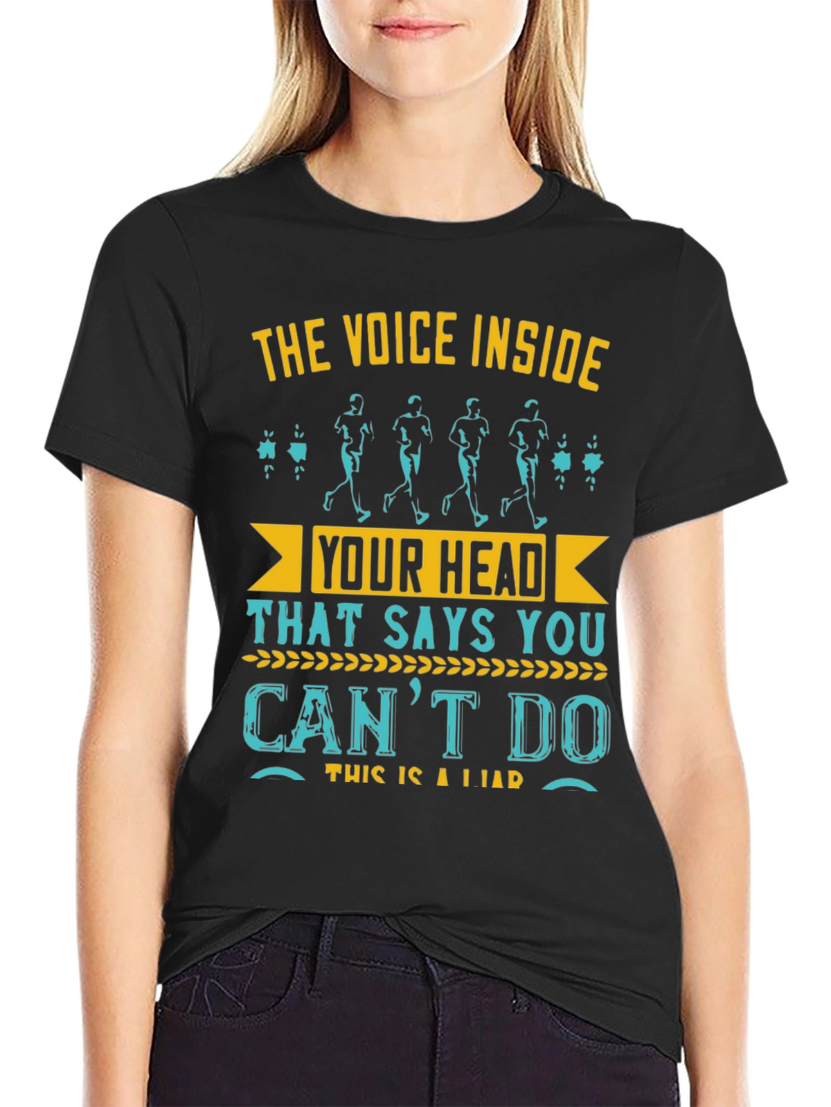 Motivational Running T-Shirt: The Voice Inside