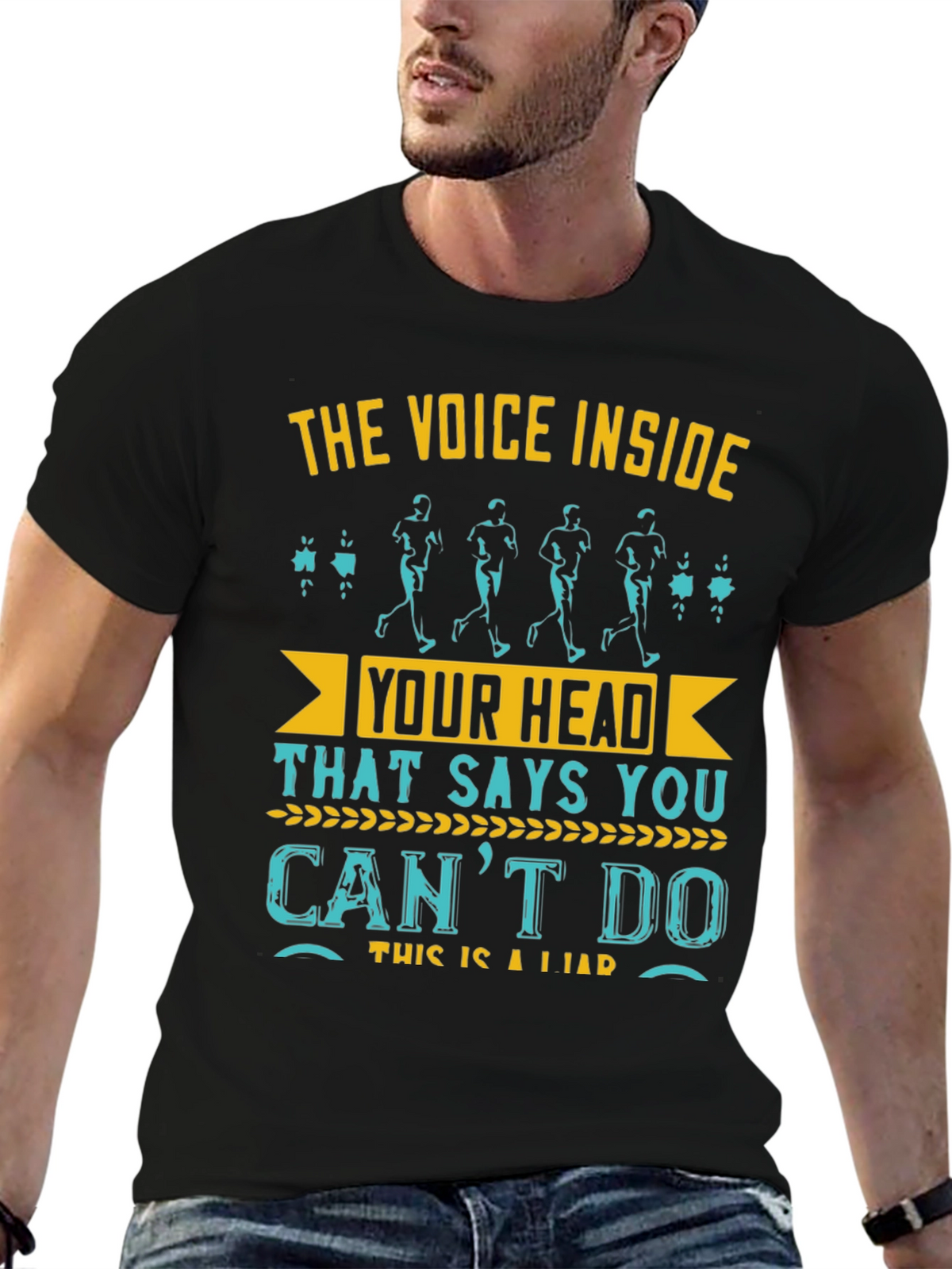 Motivational Running T-Shirt: The Voice Inside