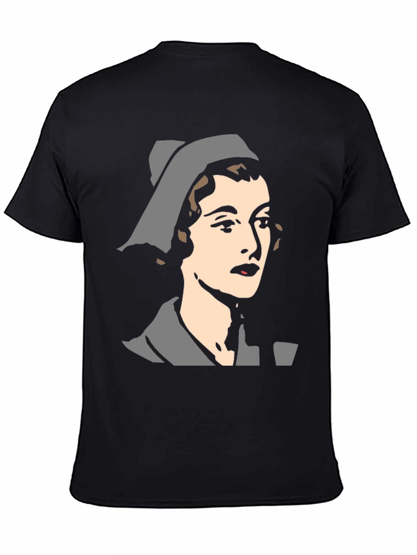 Retro Nurse Graphic T-Shirt - Black