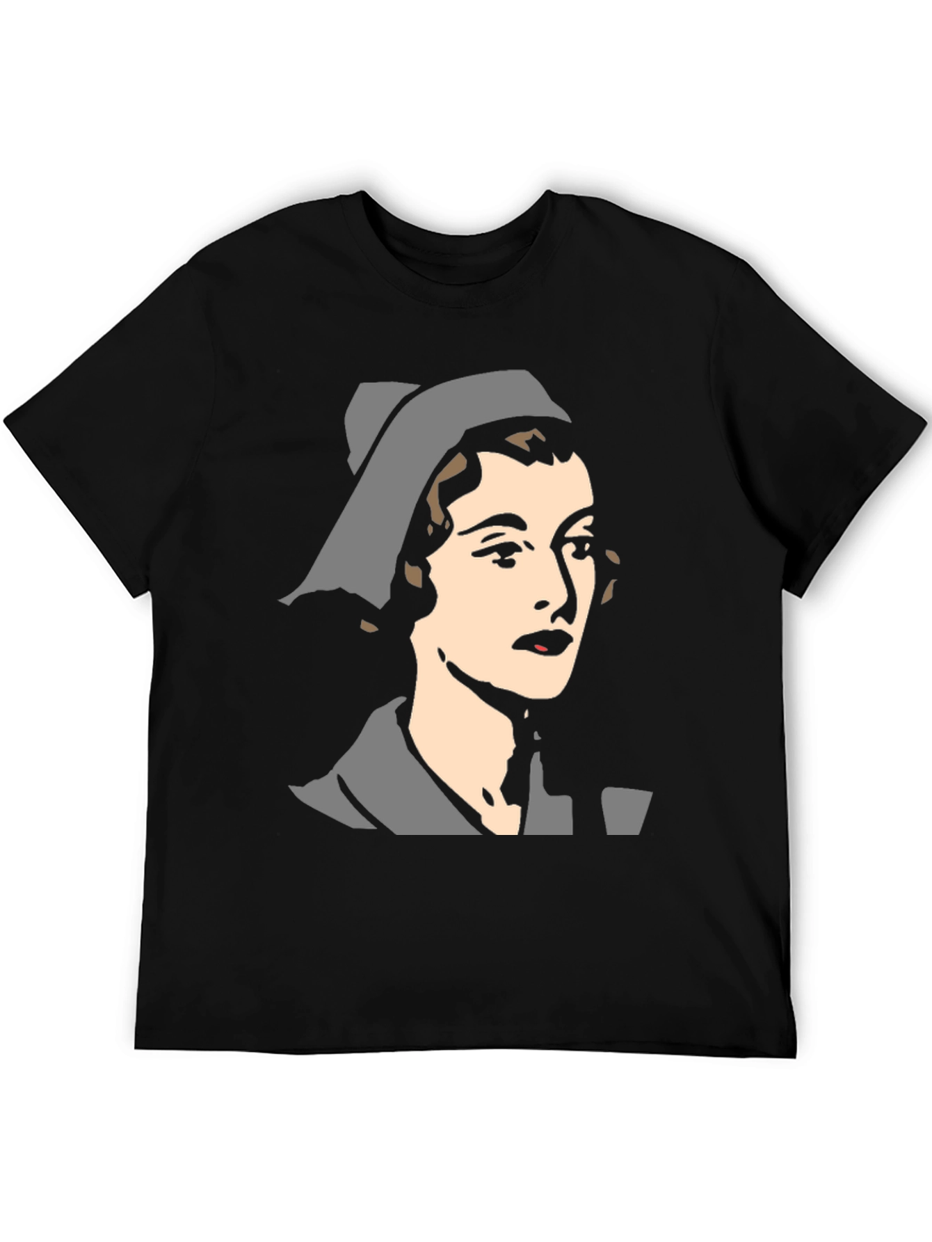 Retro Nurse Graphic T-Shirt - Black