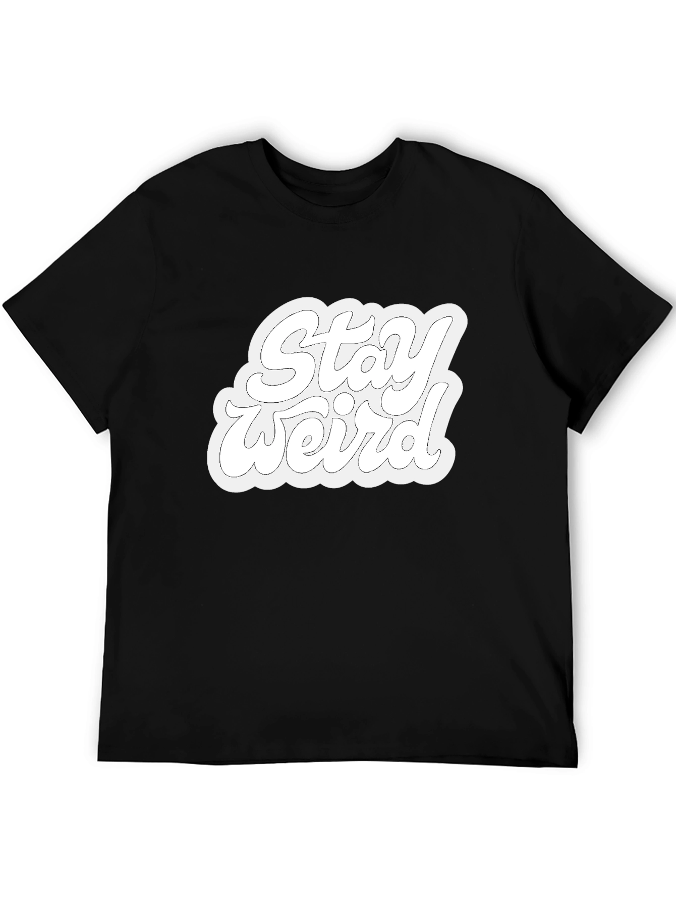 Stay Weird Black Graphic Tee