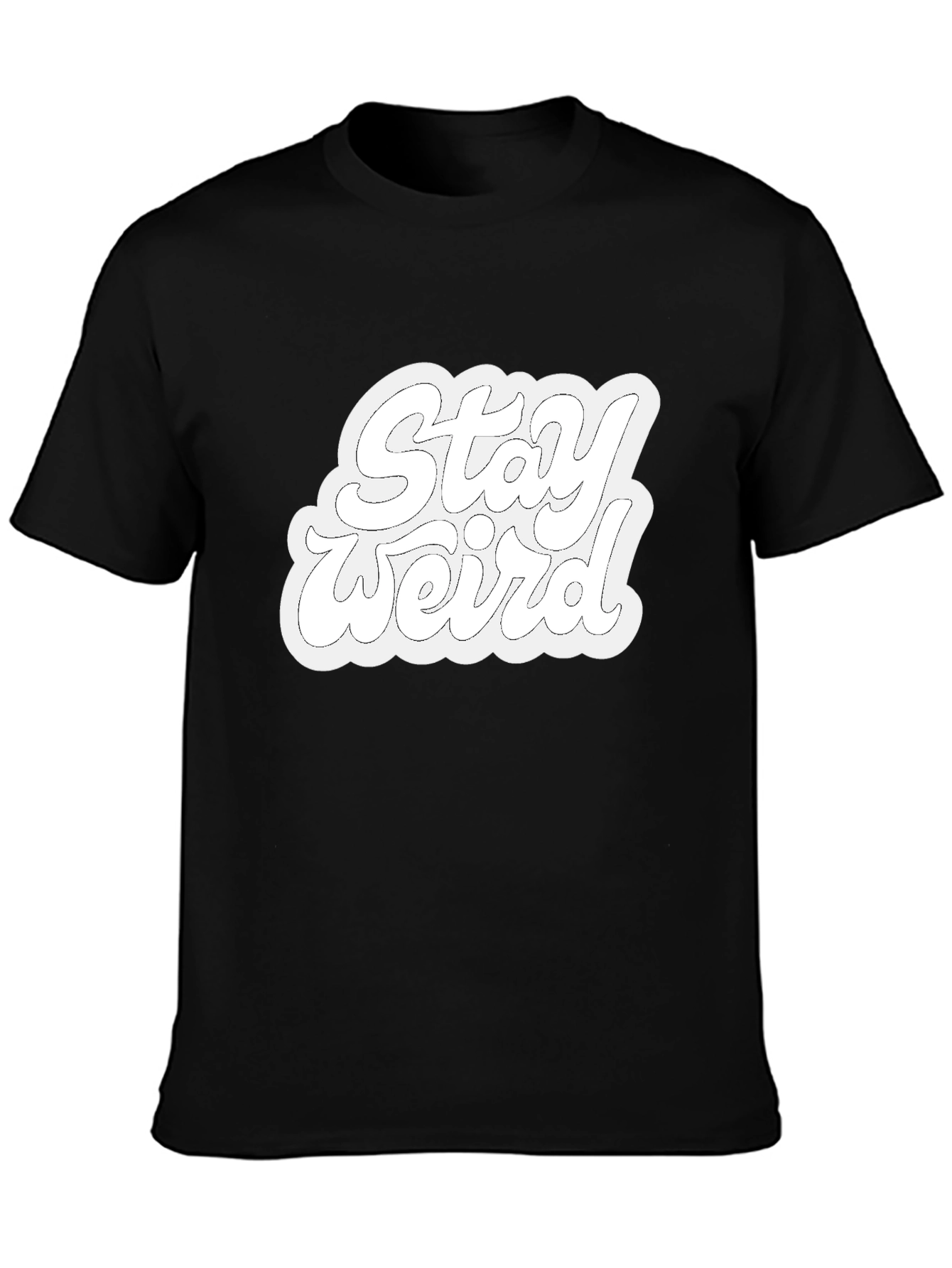 Stay Weird Black Graphic Tee