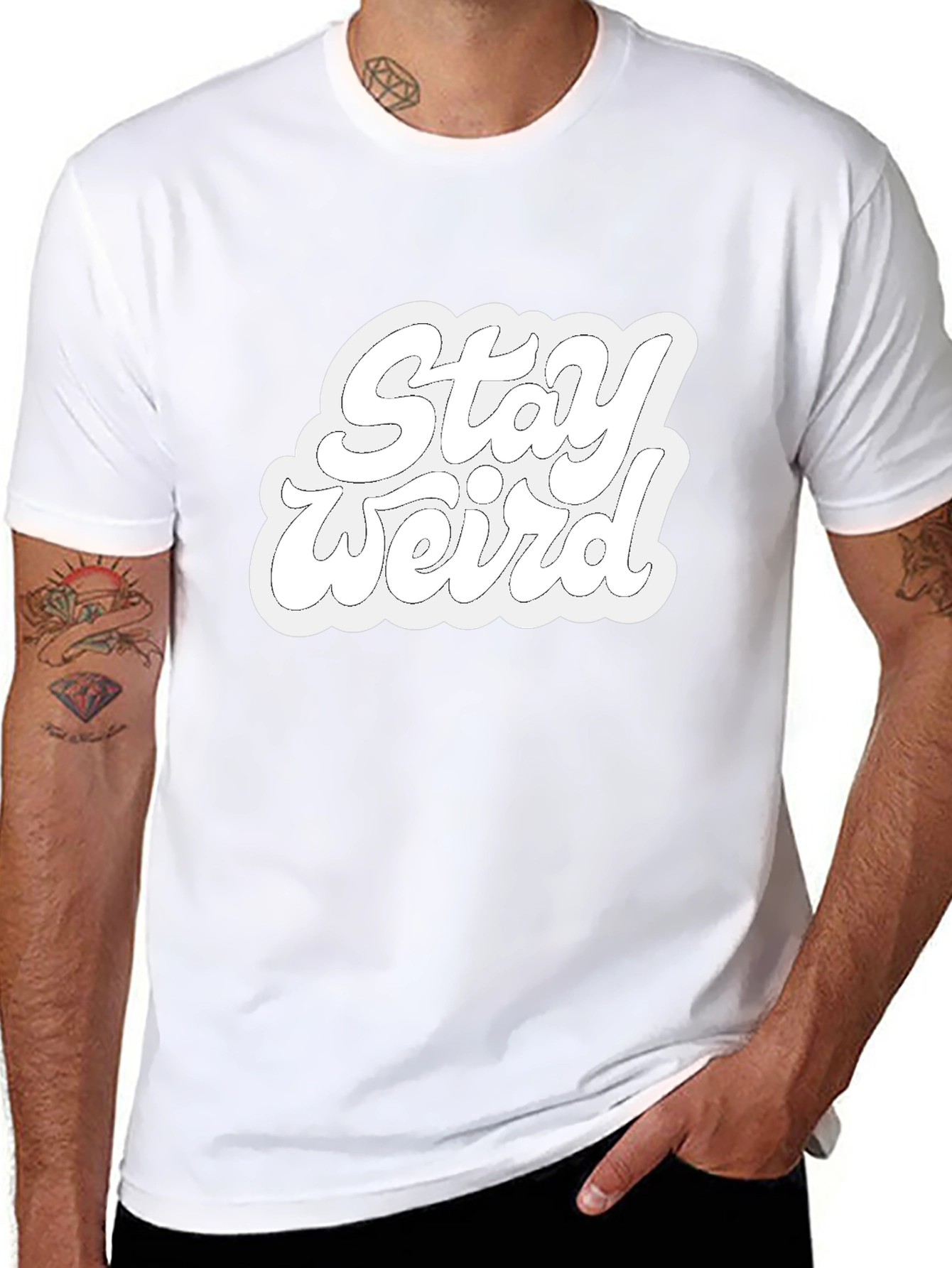 Stay Weird Black Graphic Tee