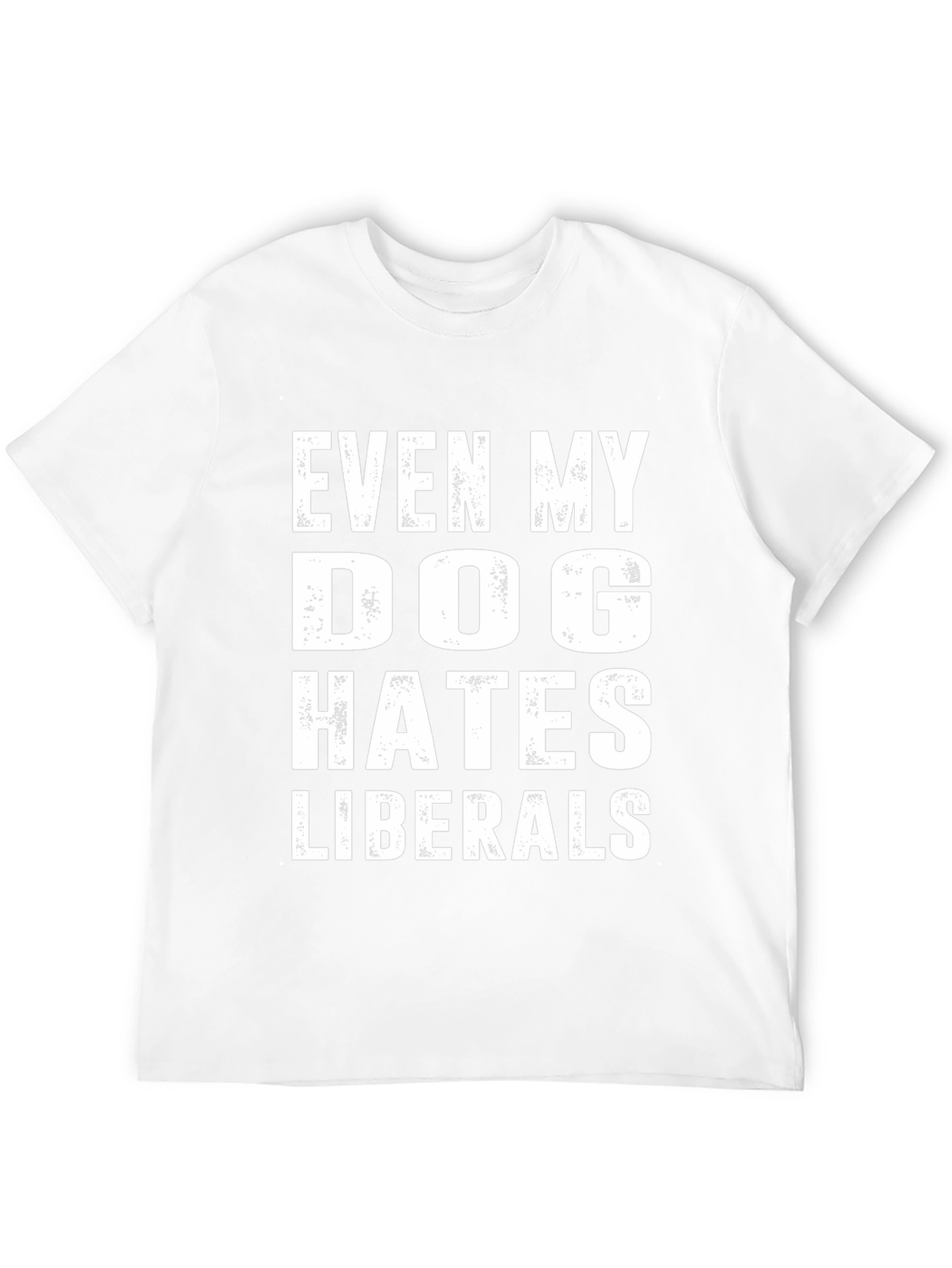 Dog Hates Liberals Graphic T-Shirt - Black