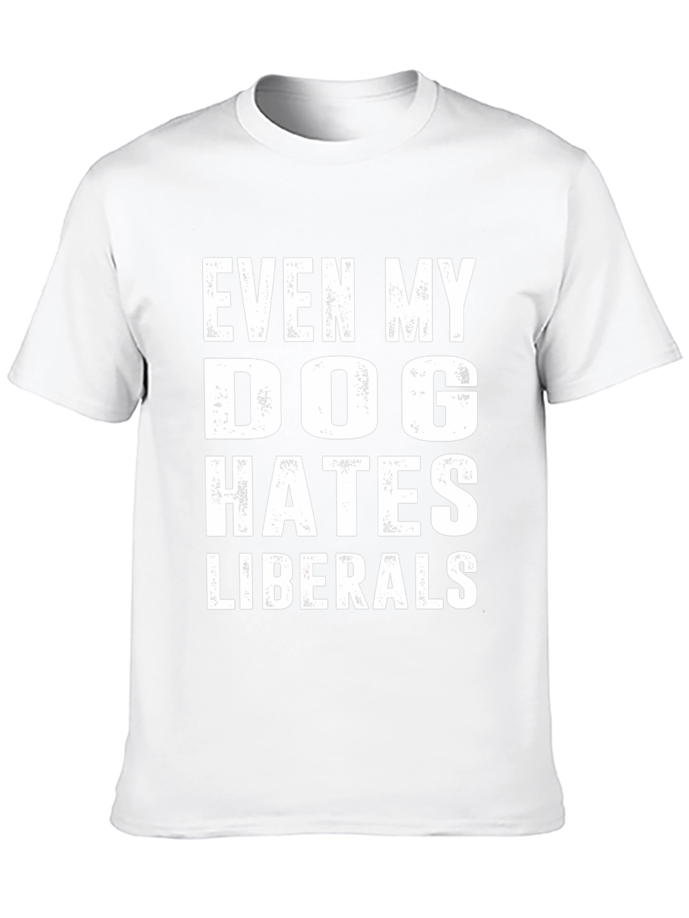Dog Hates Liberals Graphic T-Shirt - Black