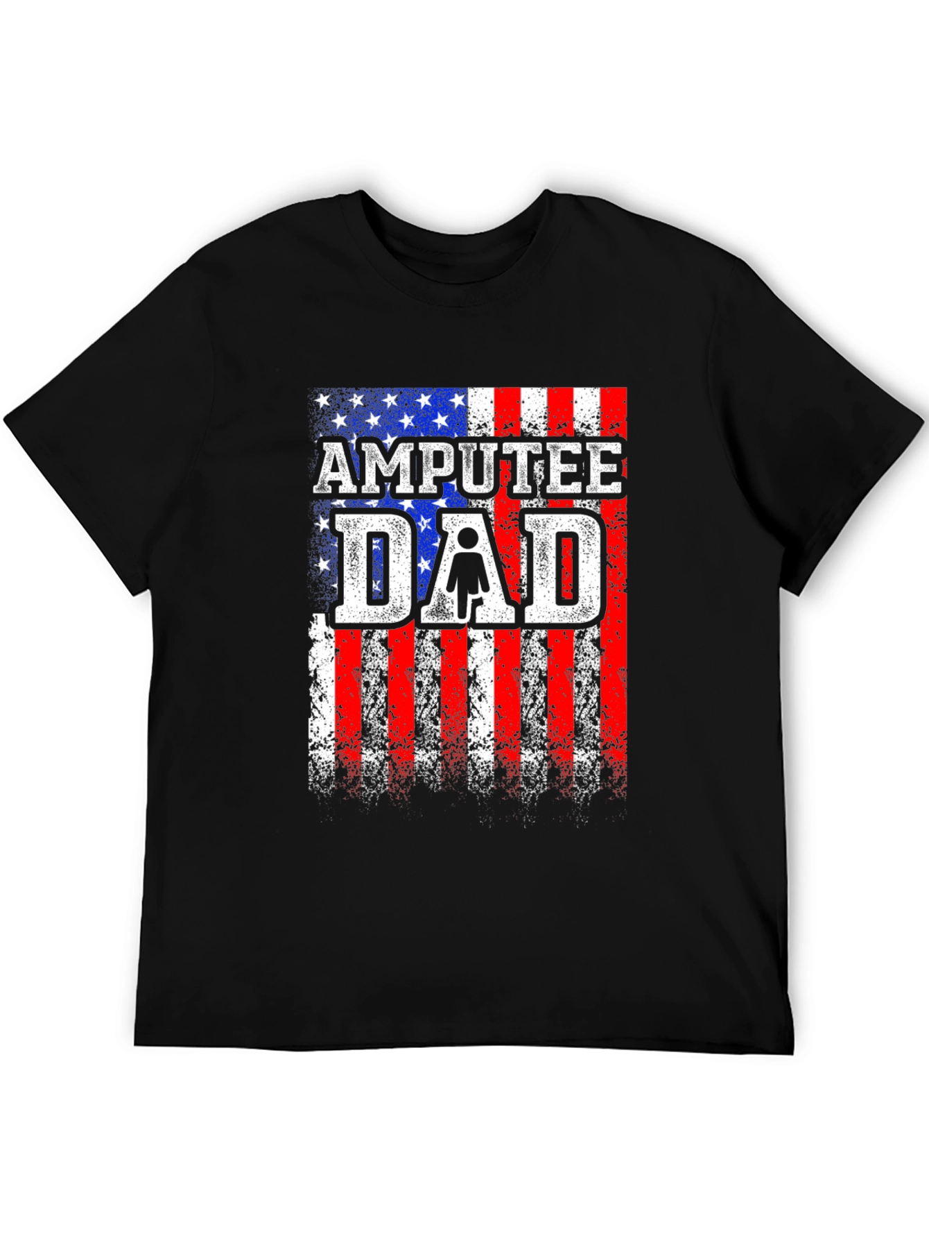 Amputee Dad USA Flag T-Shirt