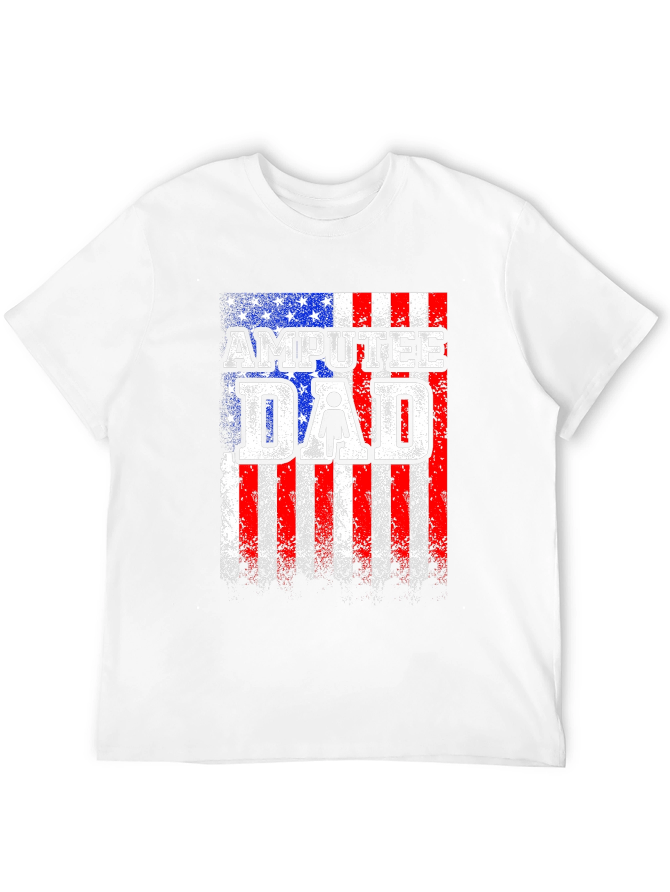 Amputee Dad USA Flag T-Shirt