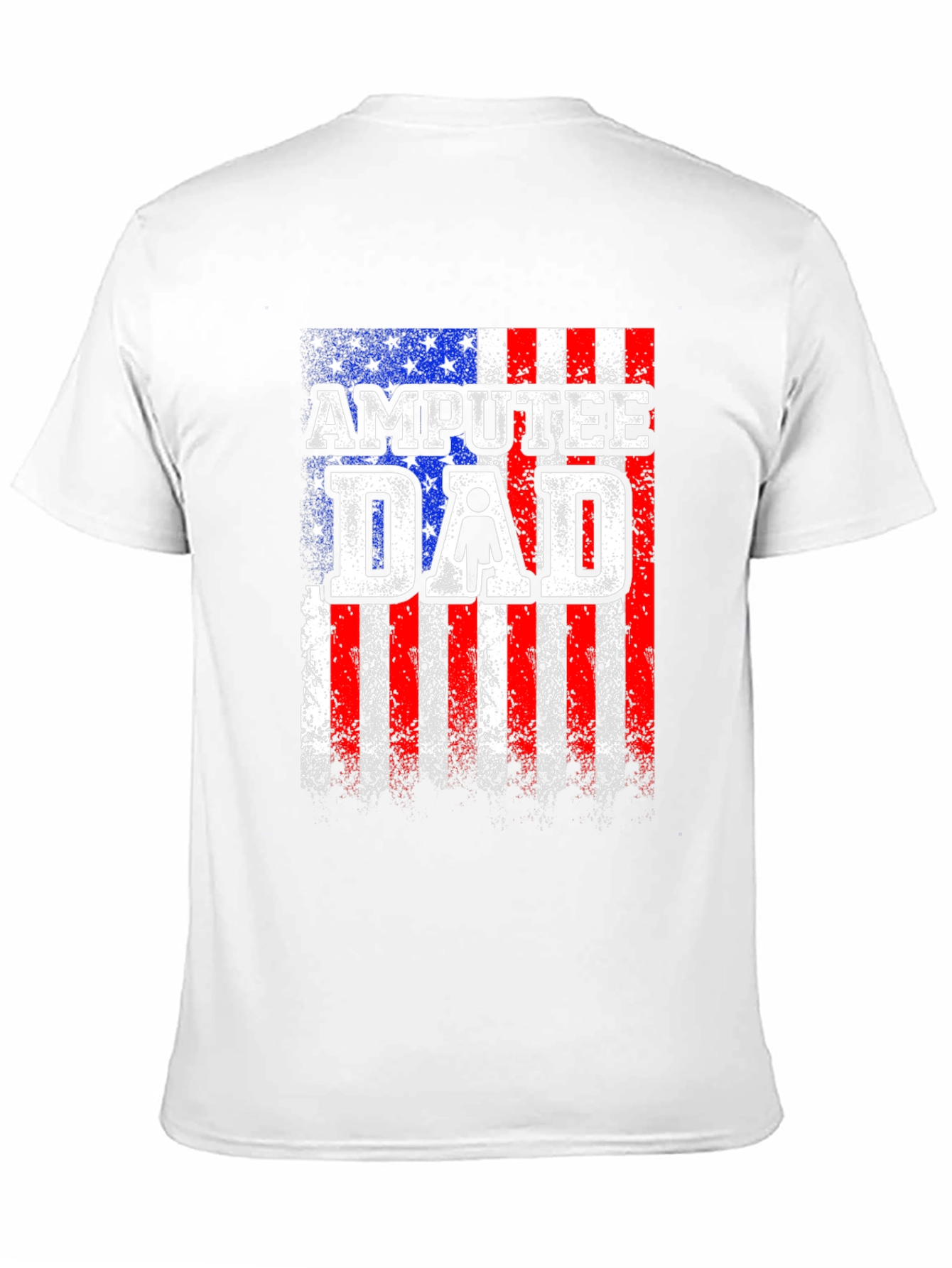 Amputee Dad USA Flag T-Shirt
