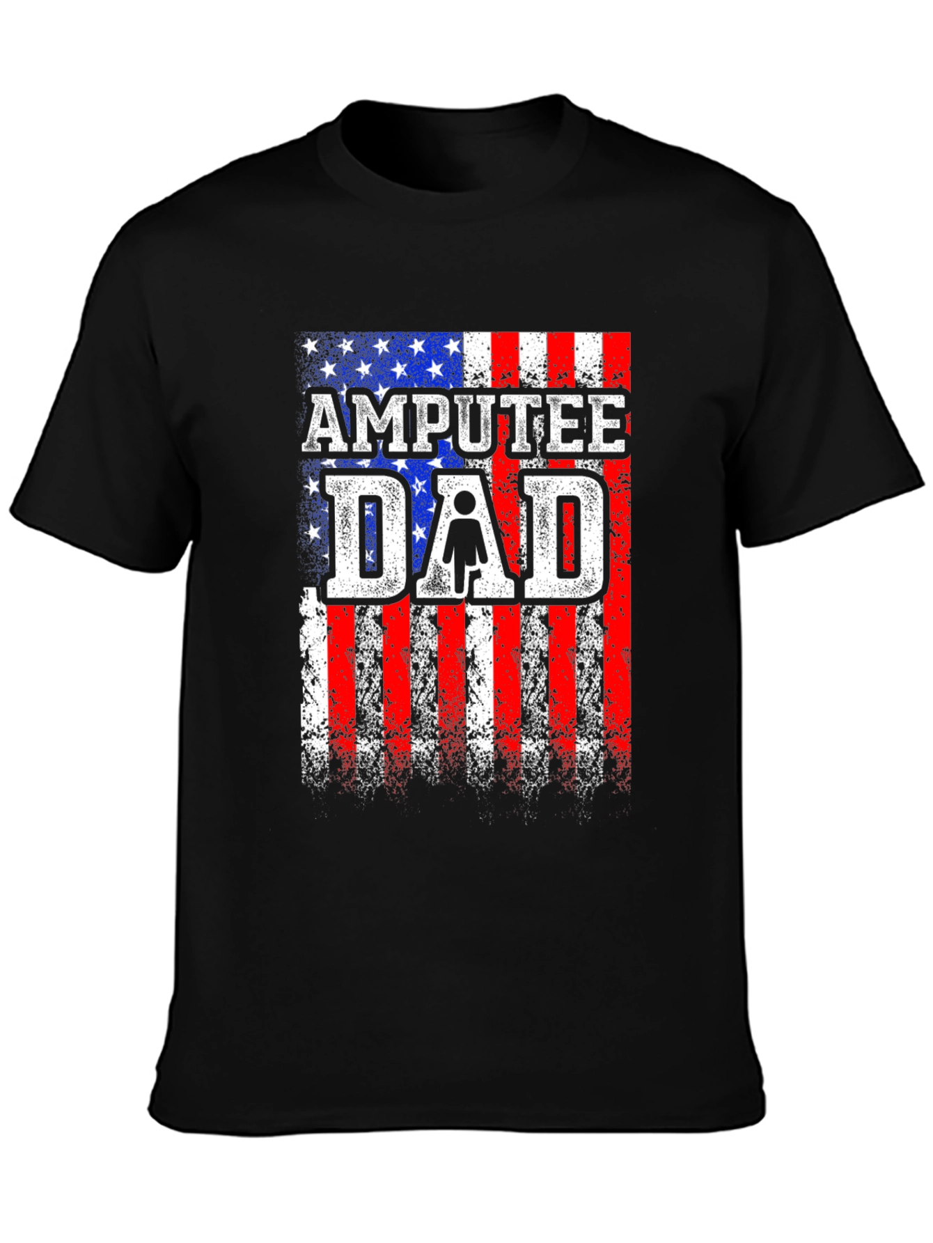 Amputee Dad USA Flag T-Shirt
