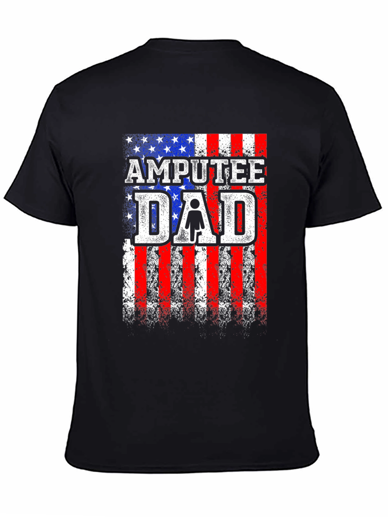 Amputee Dad USA Flag T-Shirt